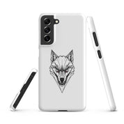 Cover Samsung Resistente – Compatibile con Ricarica Wireless – Design Frame Testa di Lupo-Biiply
