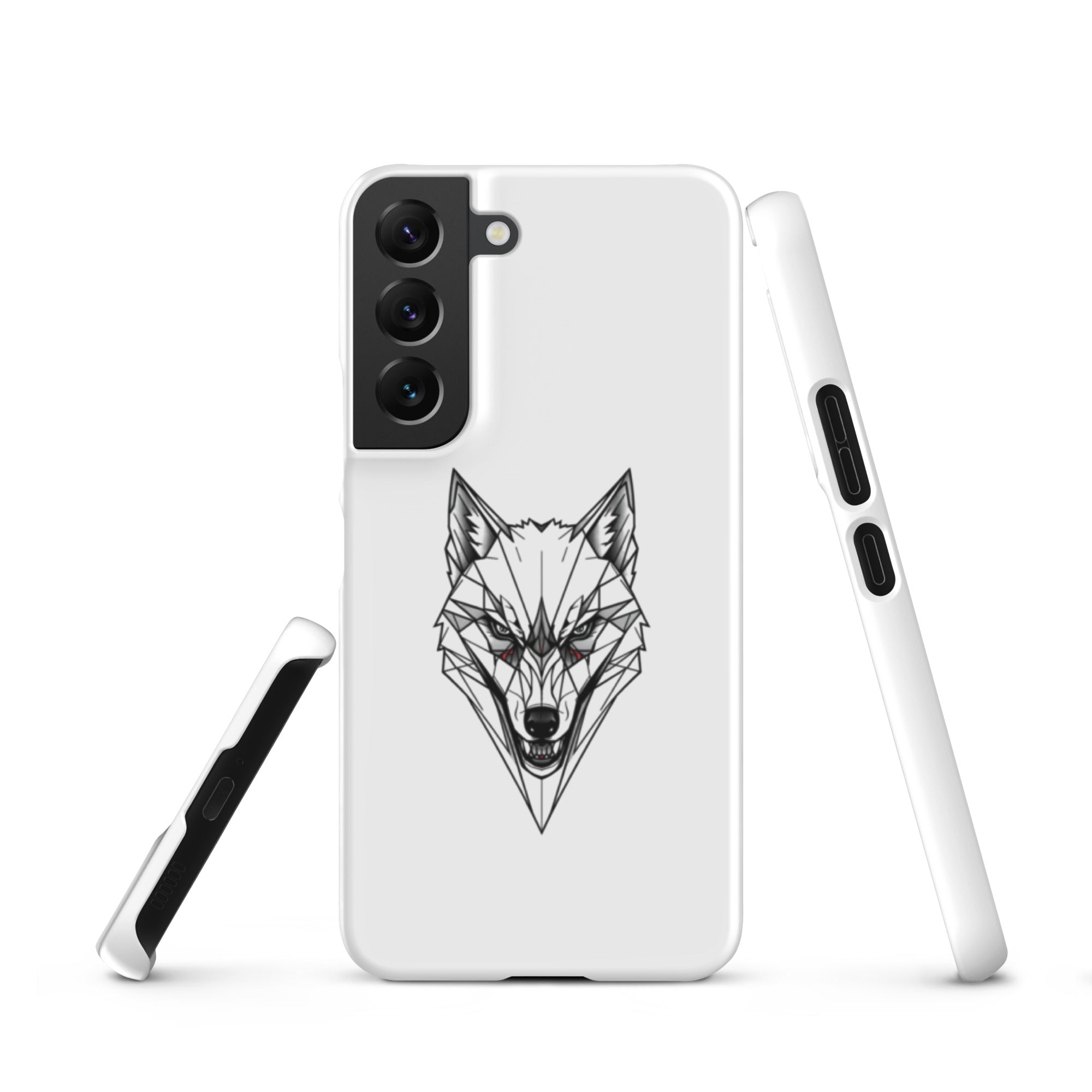 Cover Samsung Resistente – Compatibile con Ricarica Wireless – Design Frame Testa di Lupo-Biiply