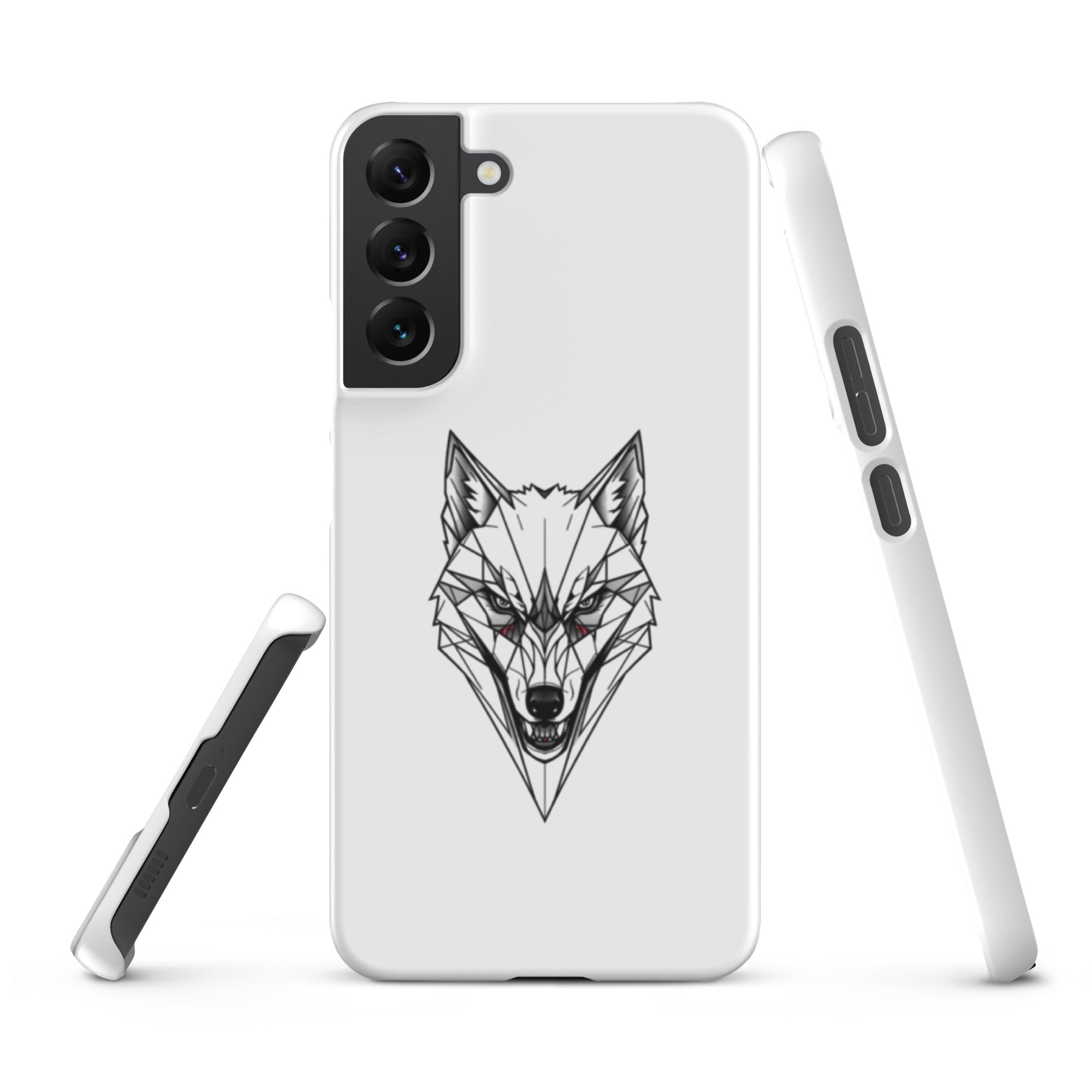 Cover Samsung Resistente – Compatibile con Ricarica Wireless – Design Frame Testa di Lupo-Biiply