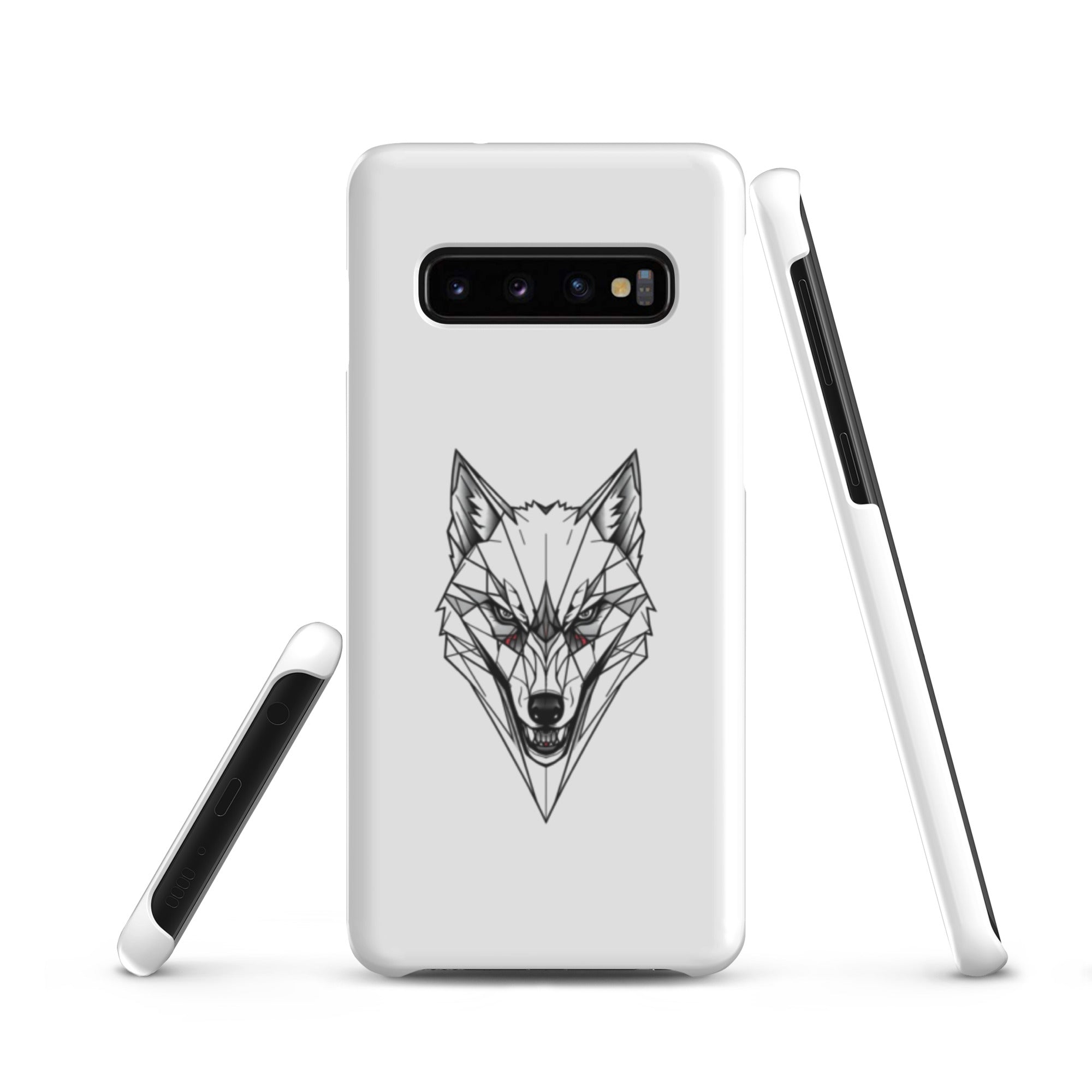 Cover Samsung Resistente – Compatibile con Ricarica Wireless – Design Frame Testa di Lupo-Biiply