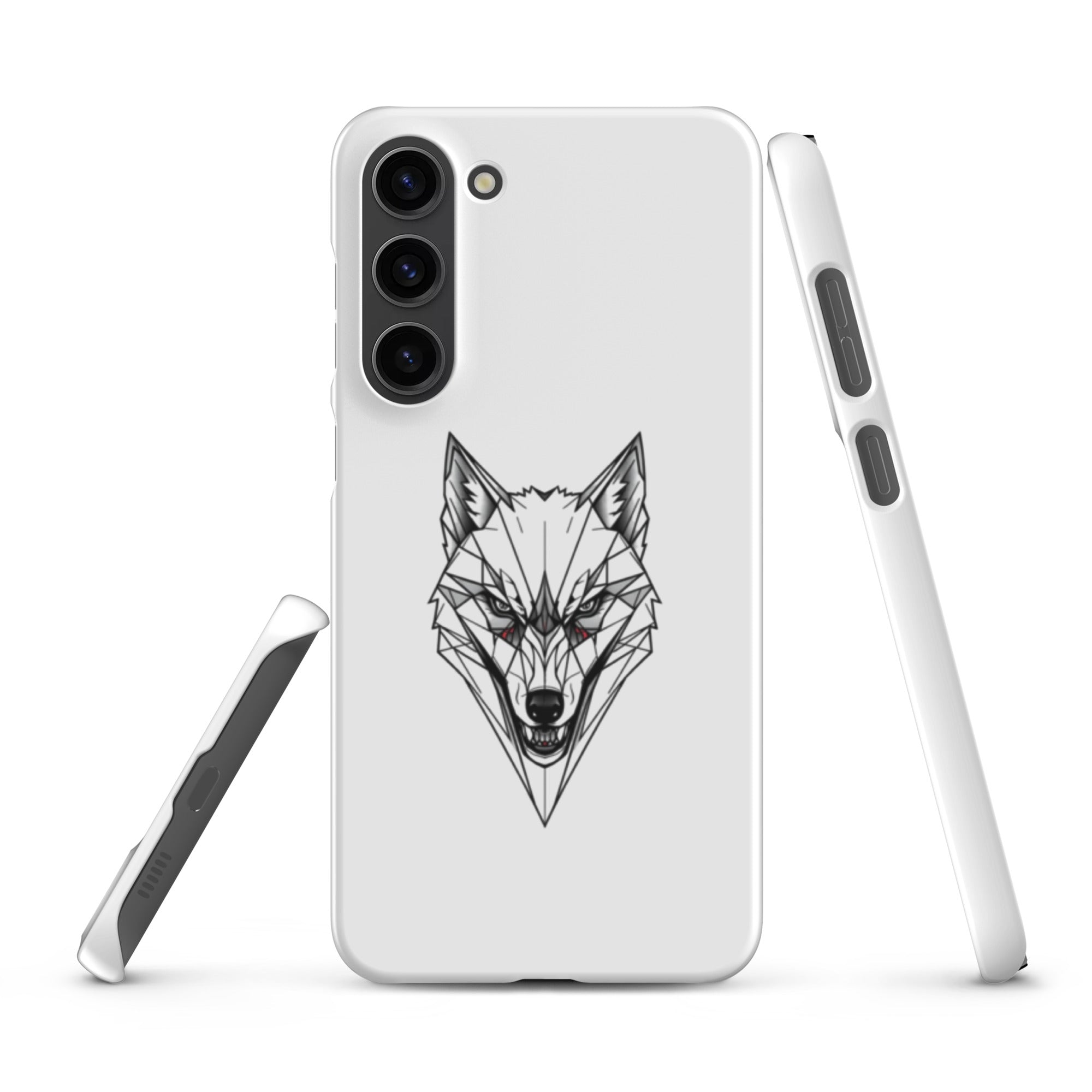 Cover Samsung Resistente – Compatibile con Ricarica Wireless – Design Frame Testa di Lupo-Biiply