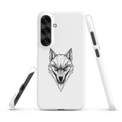 Cover Samsung Resistente – Compatibile con Ricarica Wireless – Design Frame Testa di Lupo-Biiply