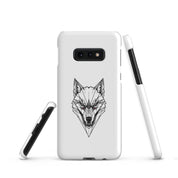 Cover Samsung Resistente – Compatibile con Ricarica Wireless – Design Frame Testa di Lupo-Biiply