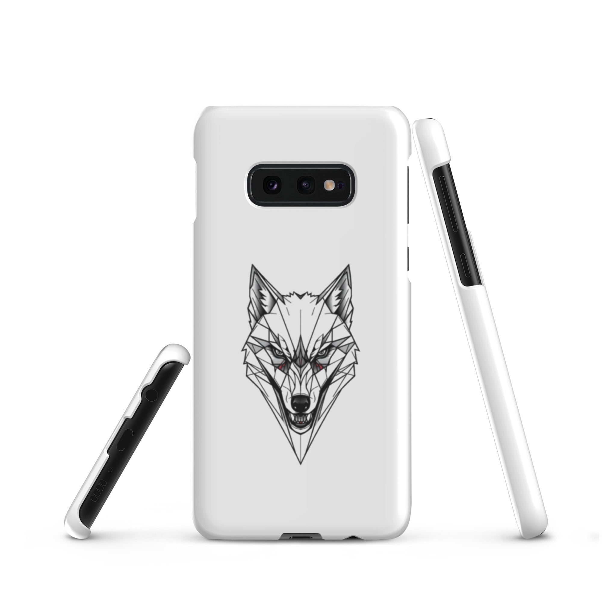 Cover Samsung Resistente – Compatibile con Ricarica Wireless – Design Frame Testa di Lupo-Biiply