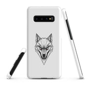 Cover Samsung Resistente – Compatibile con Ricarica Wireless – Design Frame Testa di Lupo-Biiply