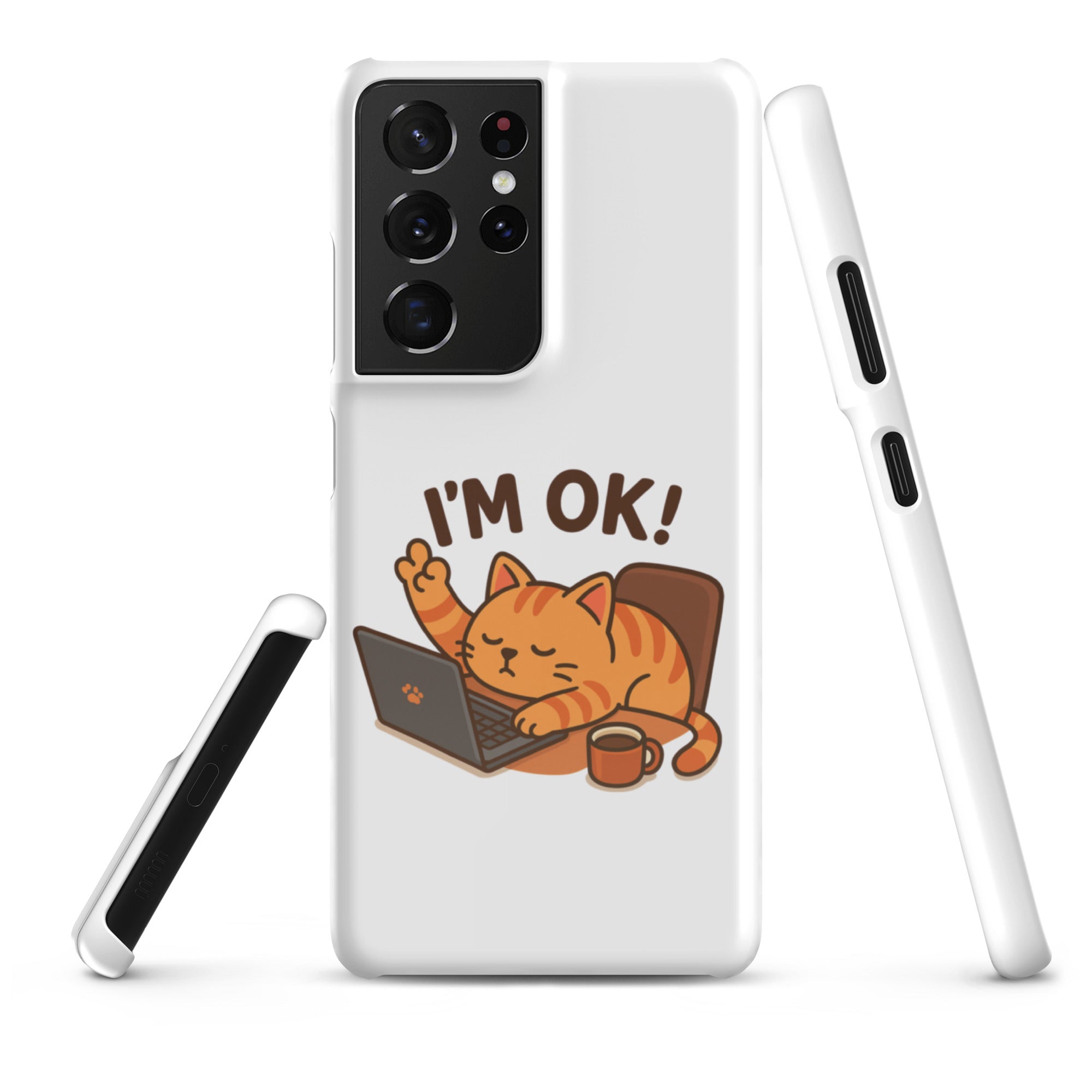 Cover Samsung Resistente – Compatibile con Ricarica Wireless – Design Gatto Sto Bene-Biiply