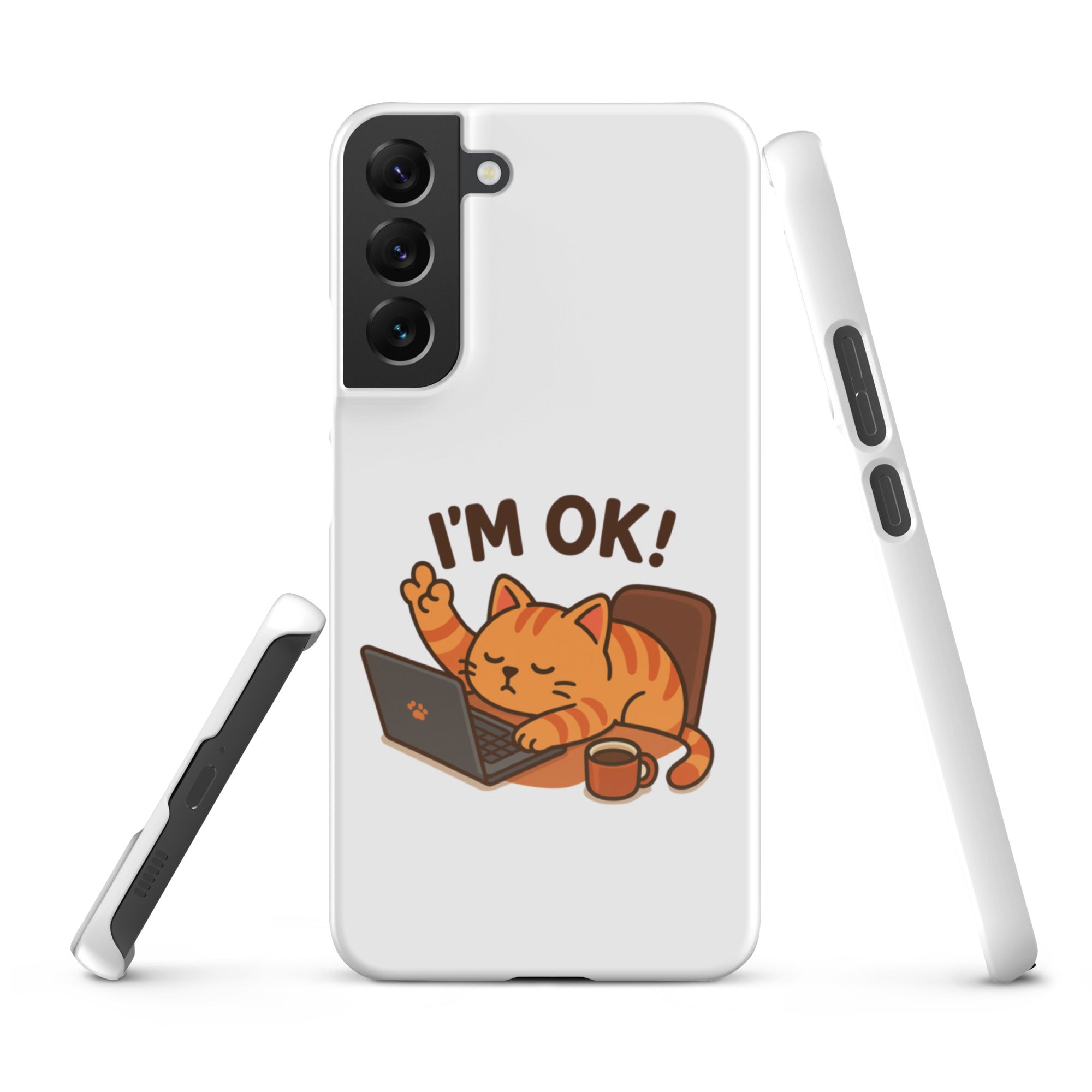 Cover Samsung Resistente – Compatibile con Ricarica Wireless – Design Gatto Sto Bene-Biiply