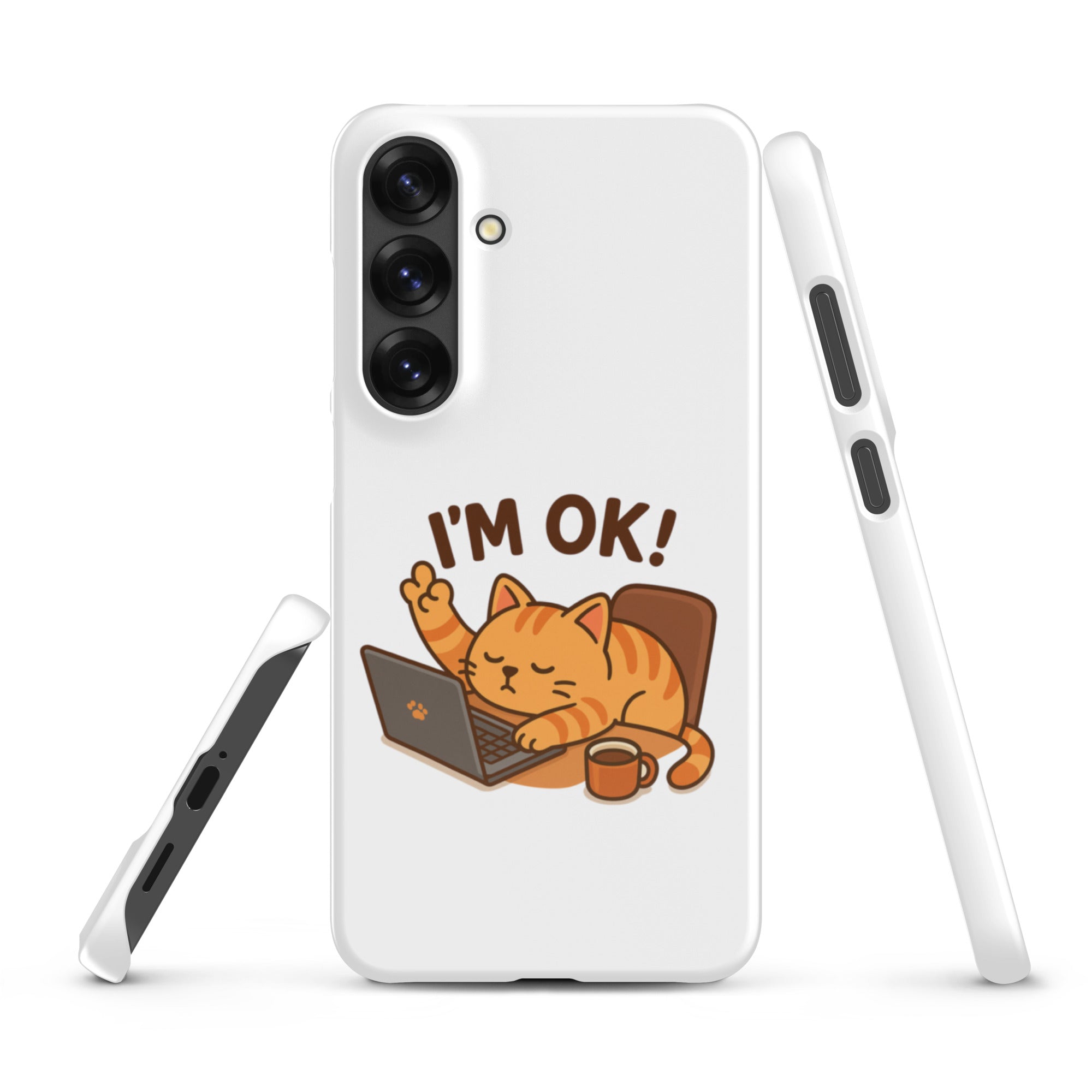 Cover Samsung Resistente – Compatibile con Ricarica Wireless – Design Gatto Sto Bene-Biiply