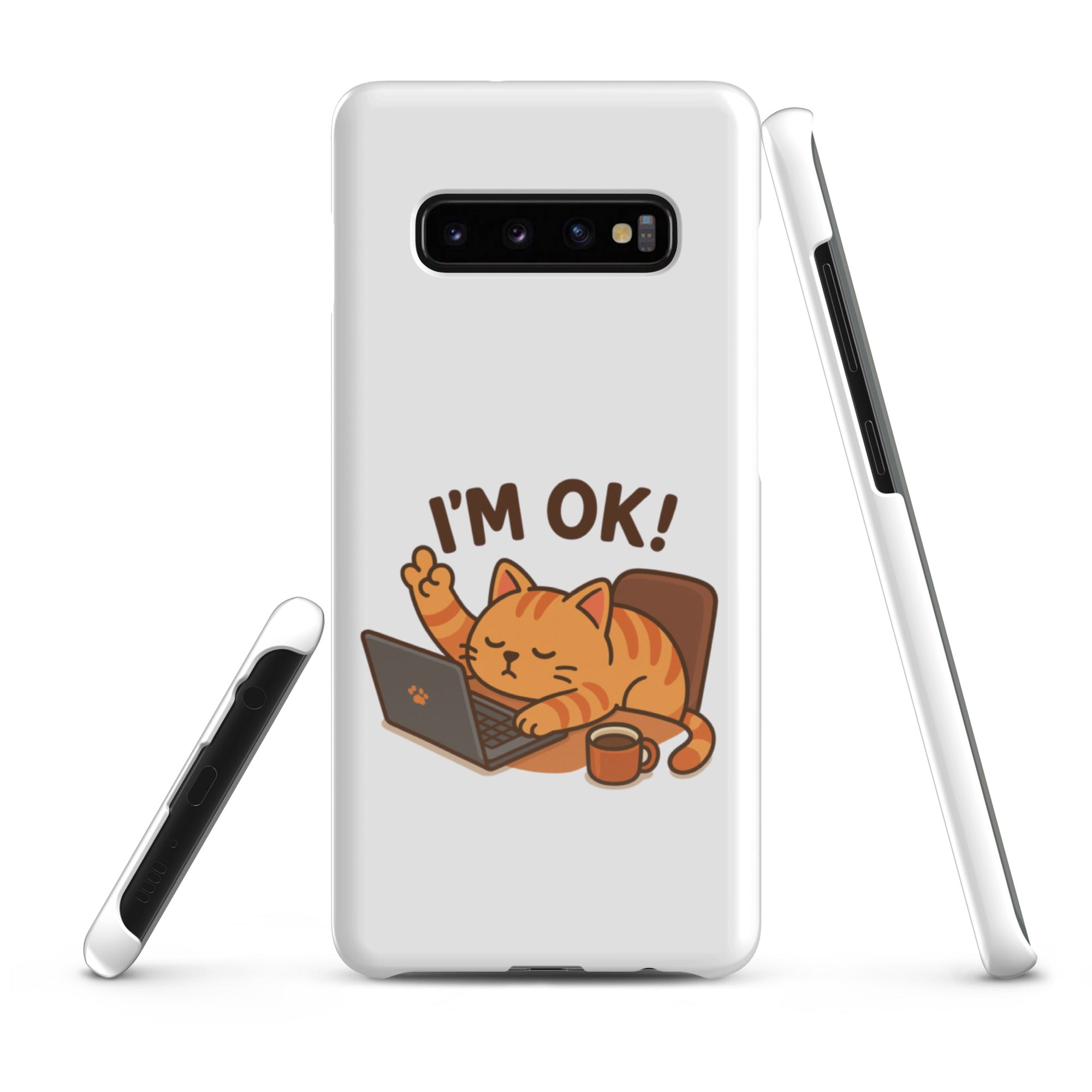 Cover Samsung Resistente – Compatibile con Ricarica Wireless – Design Gatto Sto Bene-Biiply