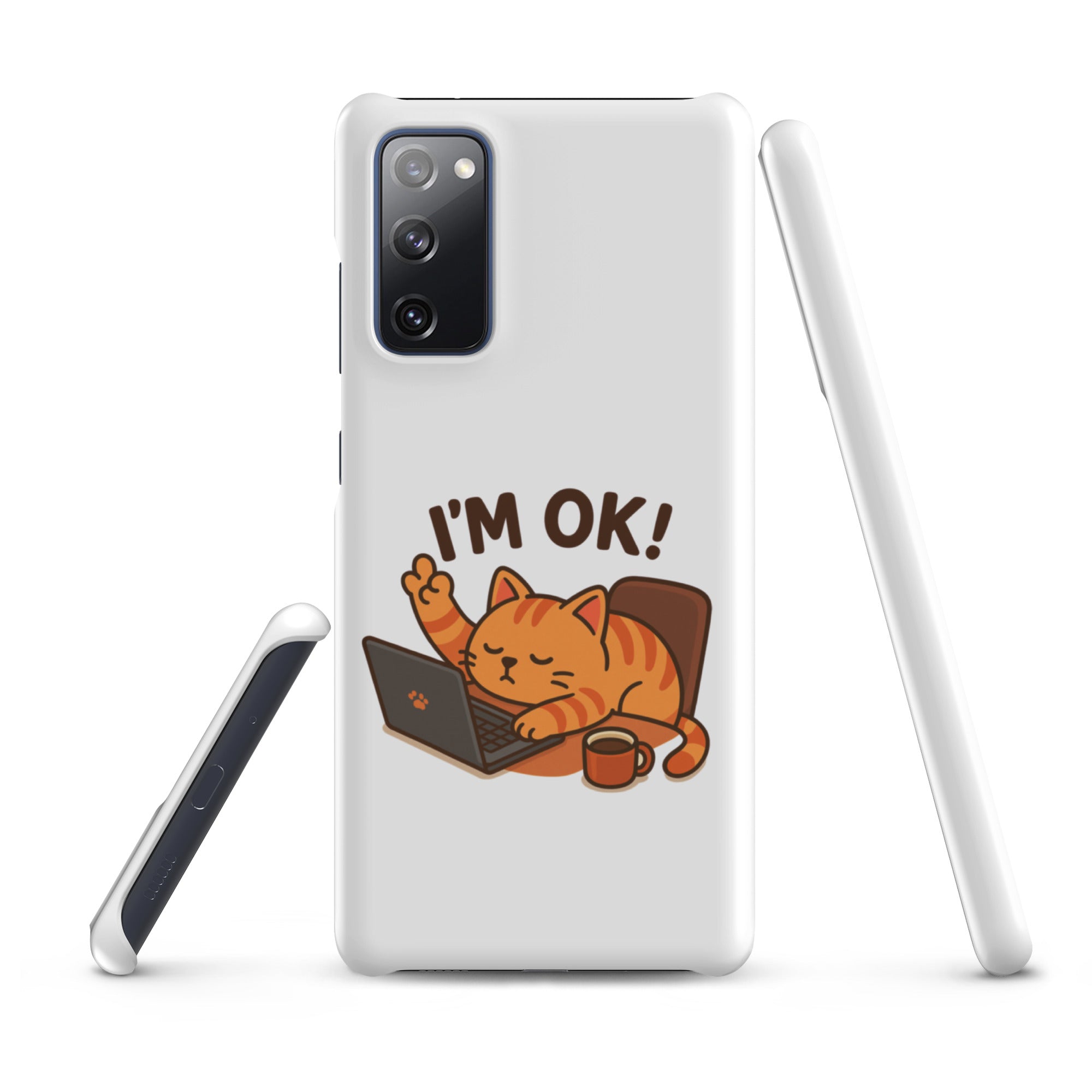 Cover Samsung Resistente – Compatibile con Ricarica Wireless – Design Gatto Sto Bene-Biiply