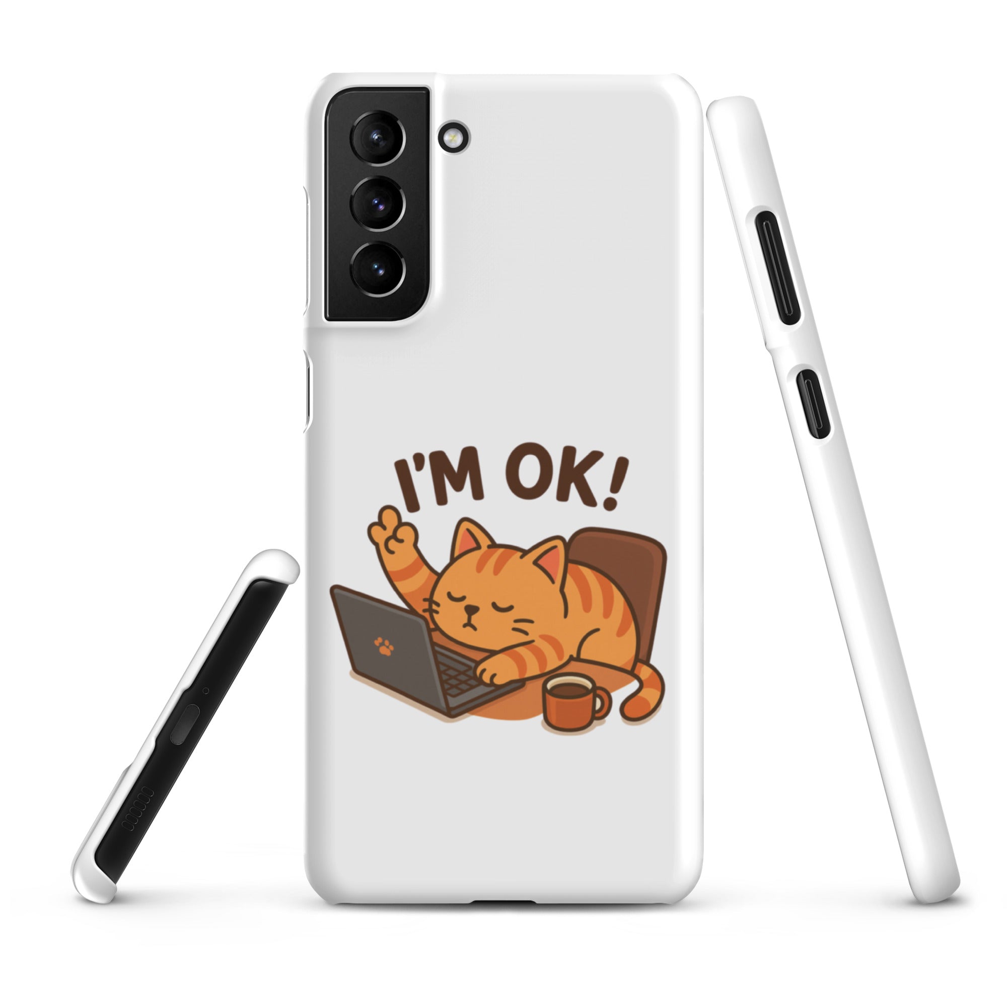 Cover Samsung Resistente – Compatibile con Ricarica Wireless – Design Gatto Sto Bene-Biiply