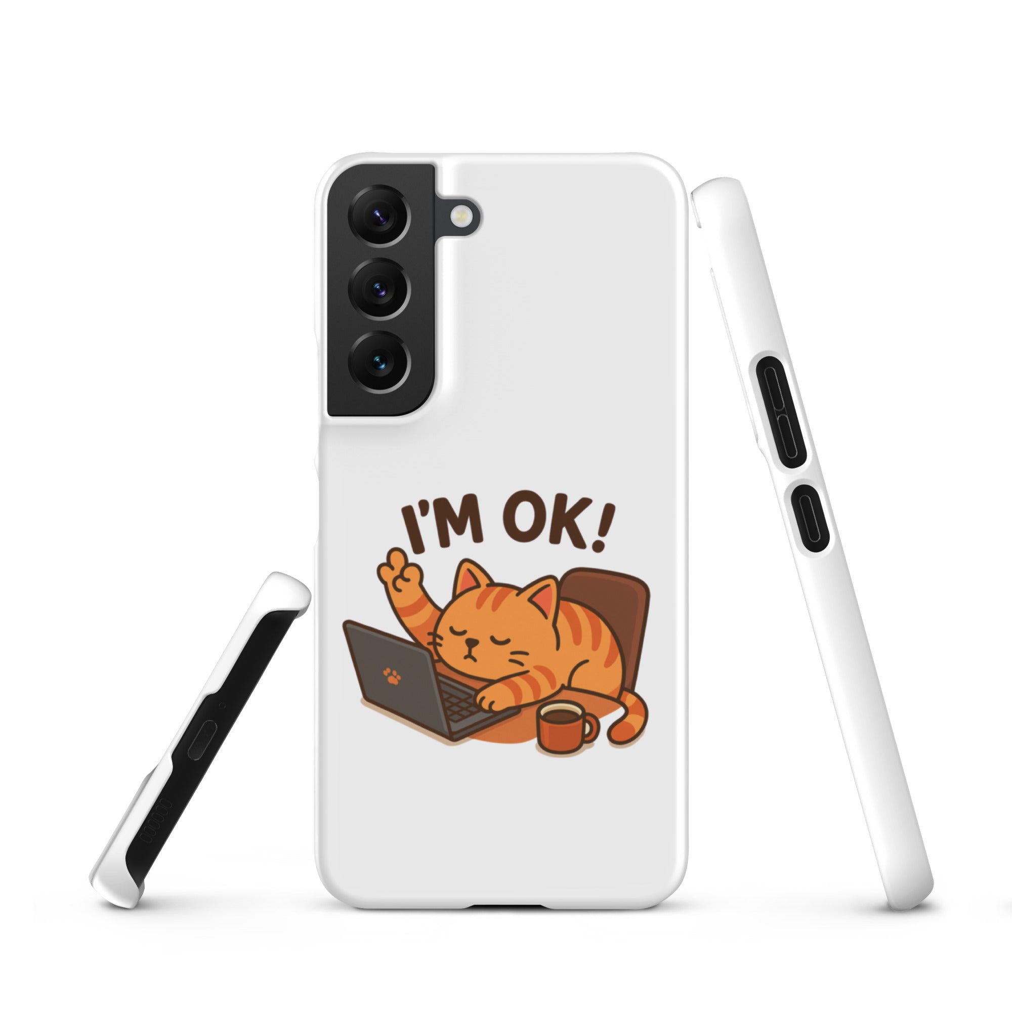 Cover Samsung Resistente – Compatibile con Ricarica Wireless – Design Gatto Sto Bene-Biiply