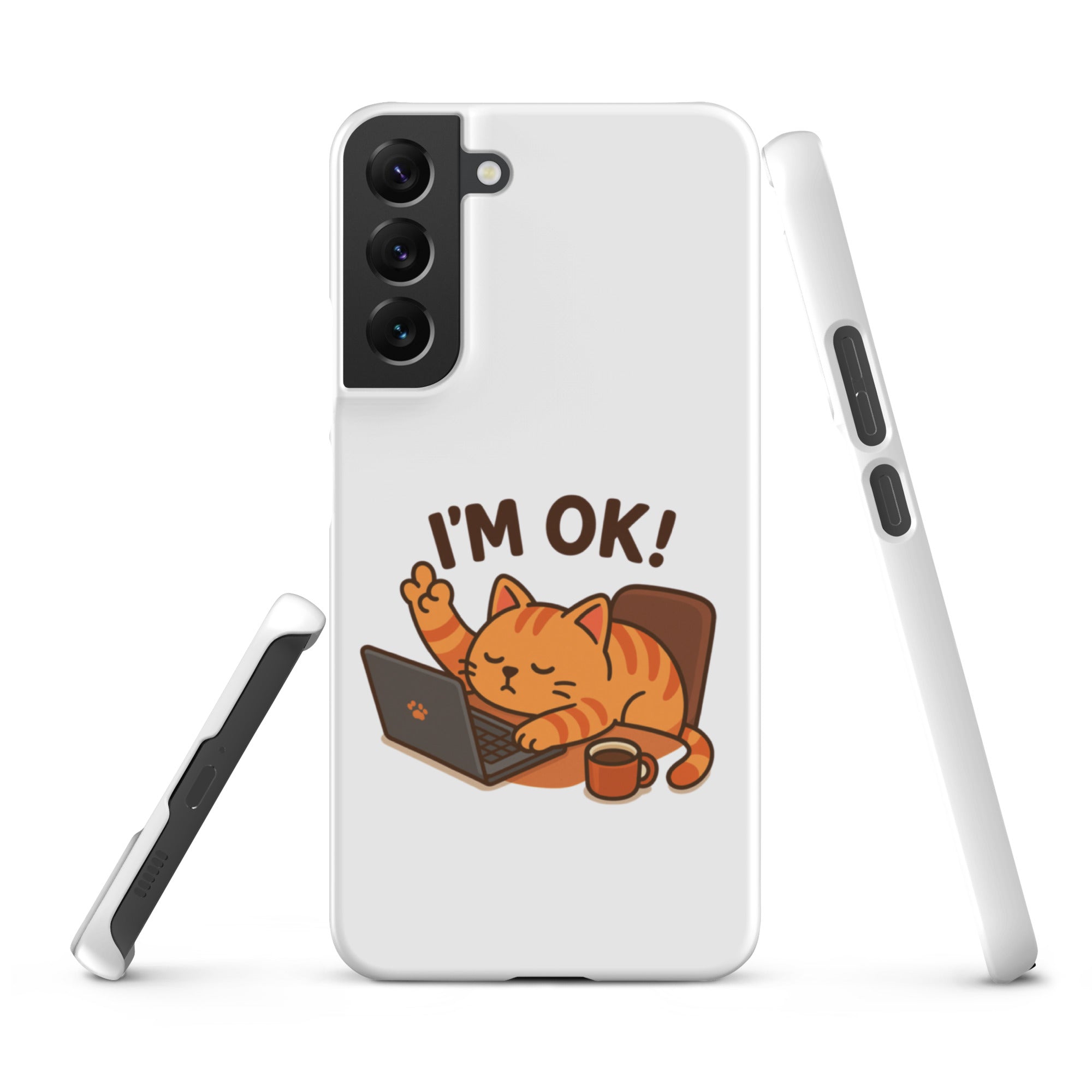 Cover Samsung Resistente – Compatibile con Ricarica Wireless – Design Gatto Sto Bene-Biiply