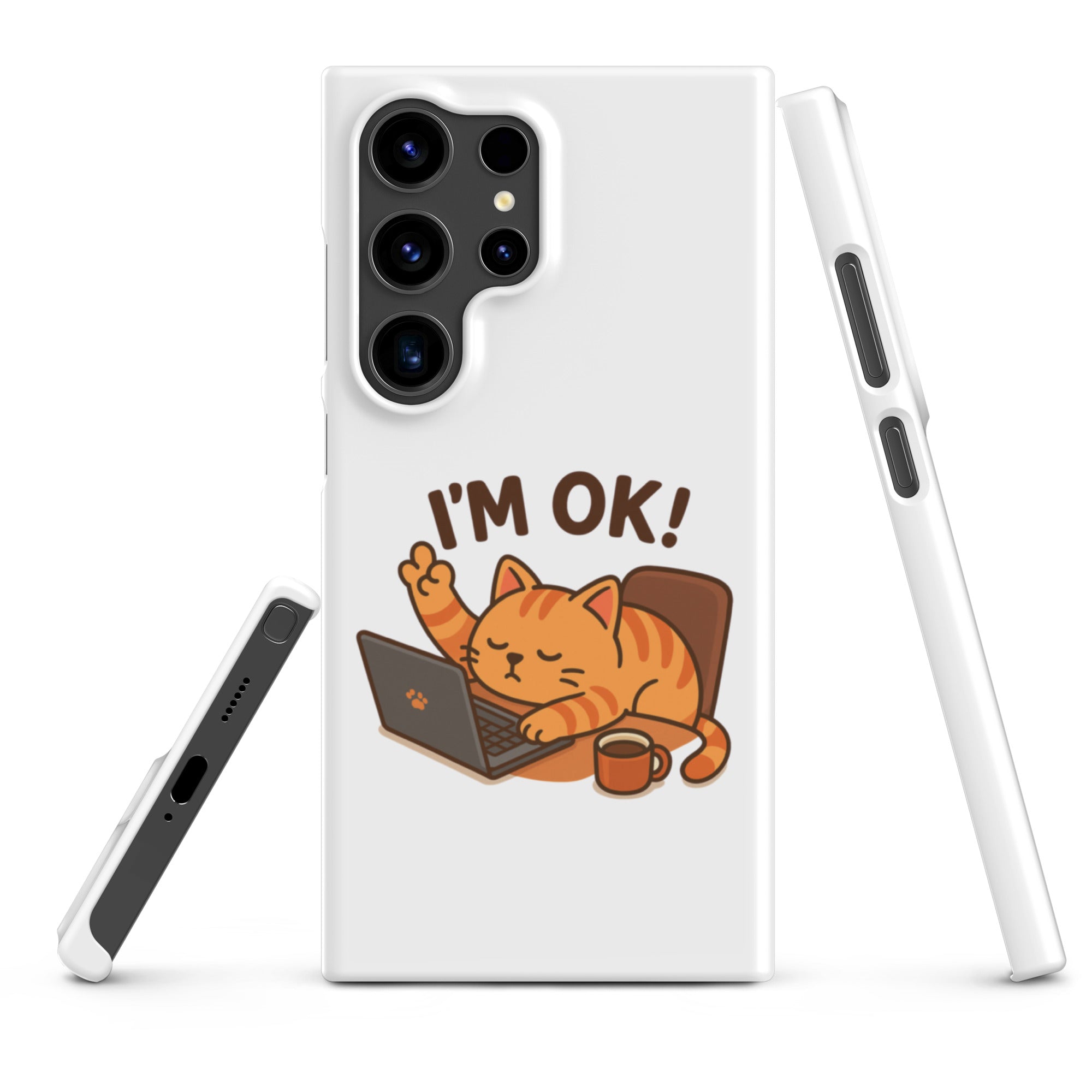 Cover Samsung Resistente – Compatibile con Ricarica Wireless – Design Gatto Sto Bene-Biiply