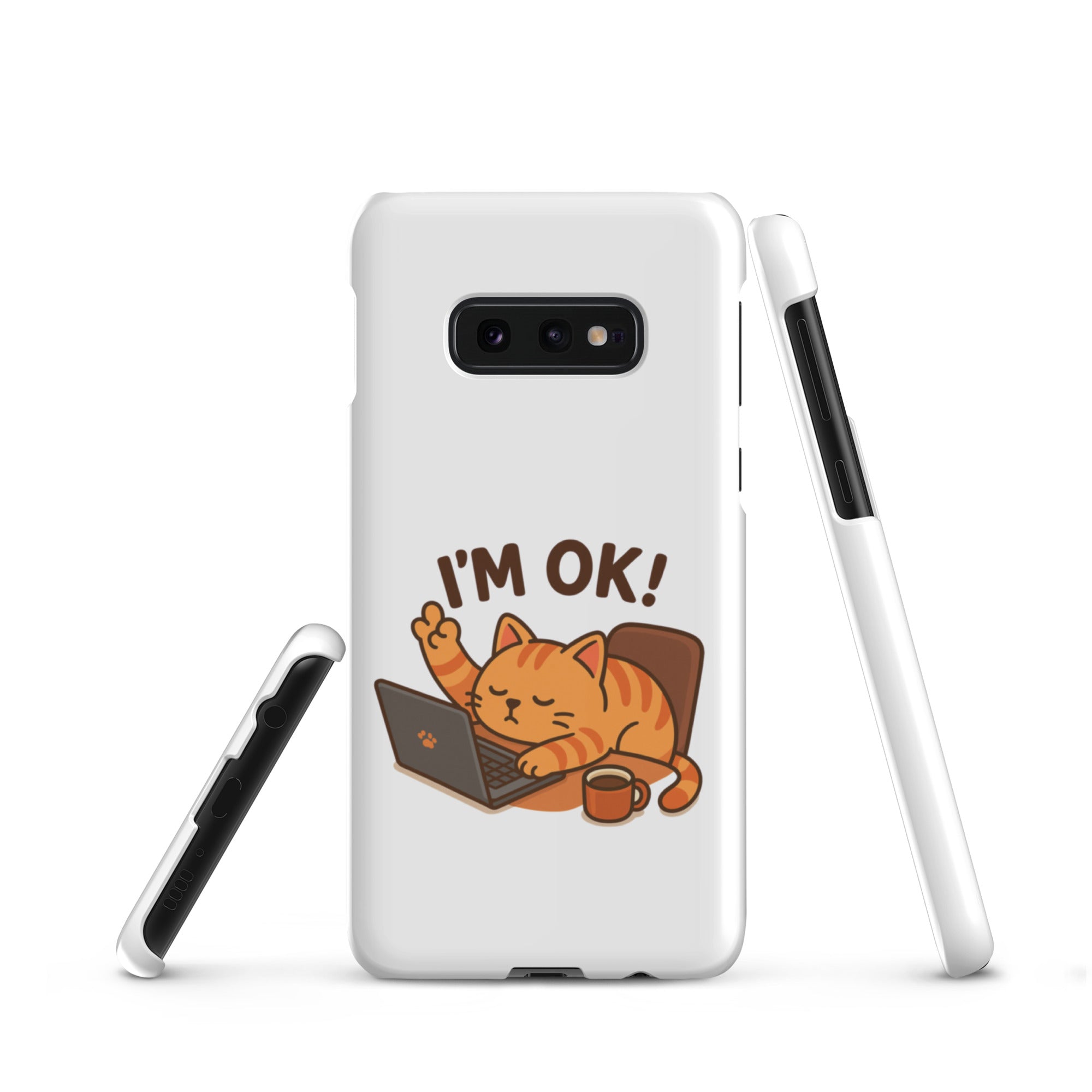 Cover Samsung Resistente – Compatibile con Ricarica Wireless – Design Gatto Sto Bene-Biiply