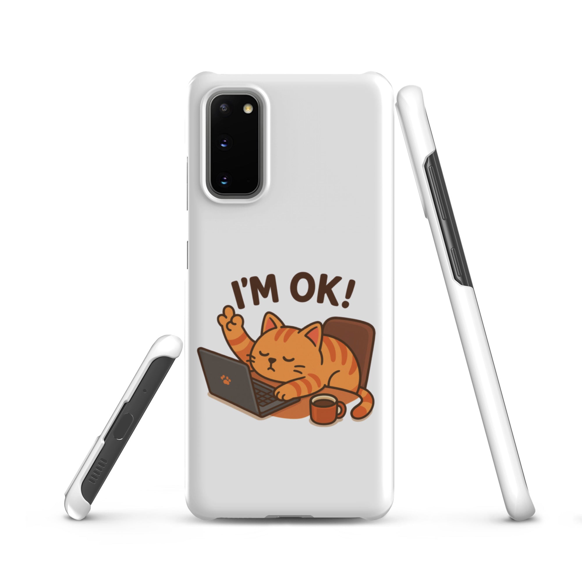 Cover Samsung Resistente – Compatibile con Ricarica Wireless – Design Gatto Sto Bene-Biiply