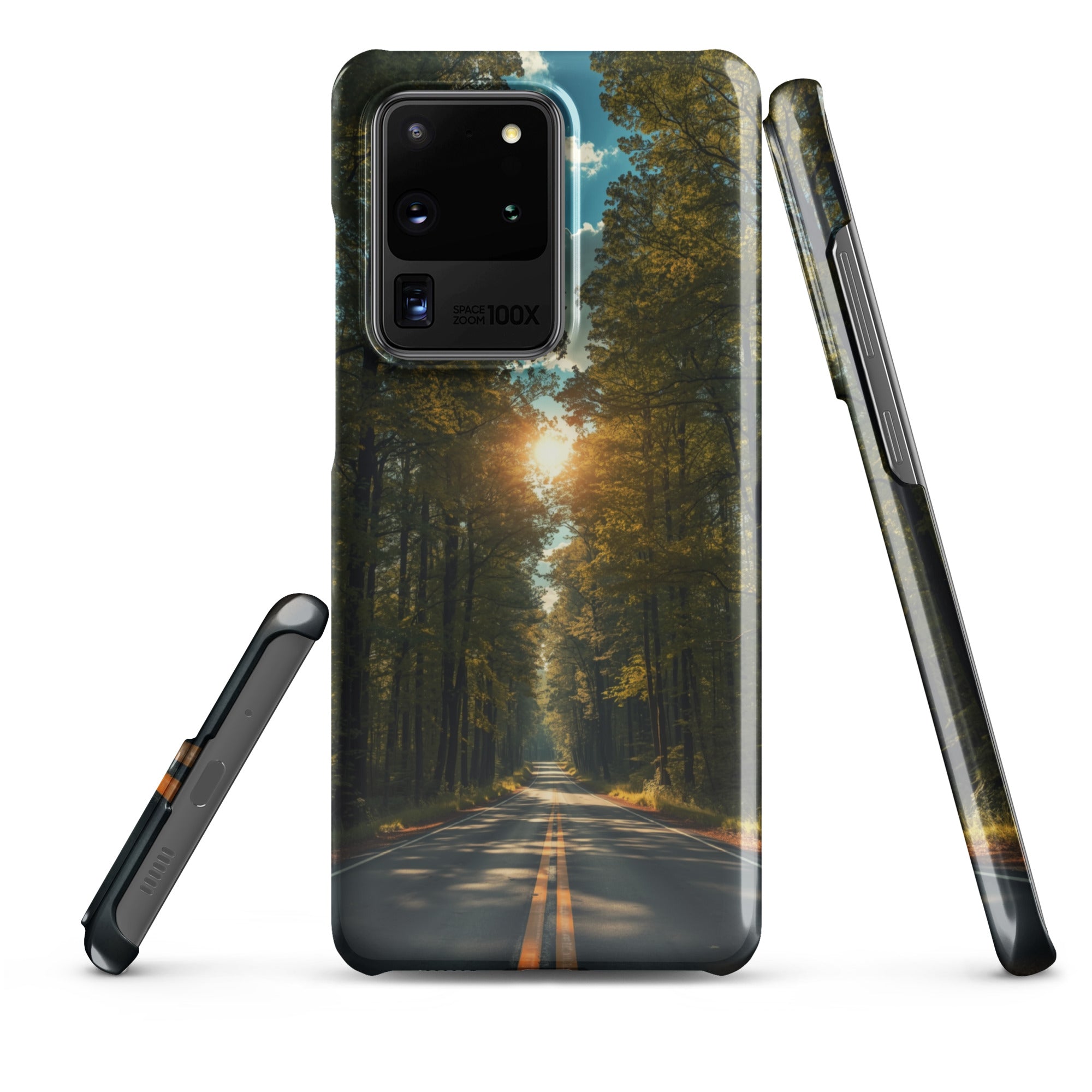 Cover Samsung Resistente – Compatibile con Ricarica Wireless – Design Green Road-Biiply