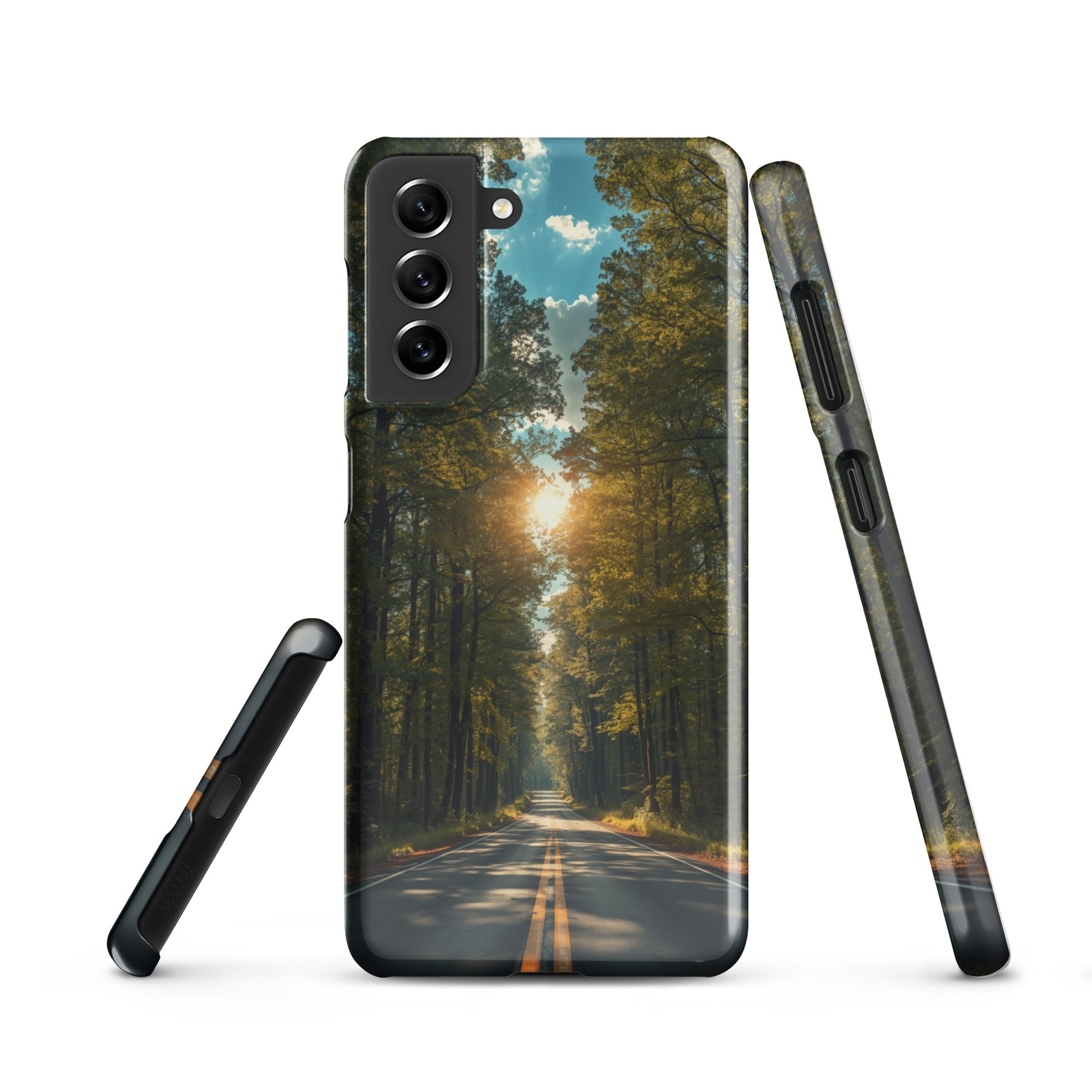 Cover Samsung Resistente – Compatibile con Ricarica Wireless – Design Green Road-Biiply