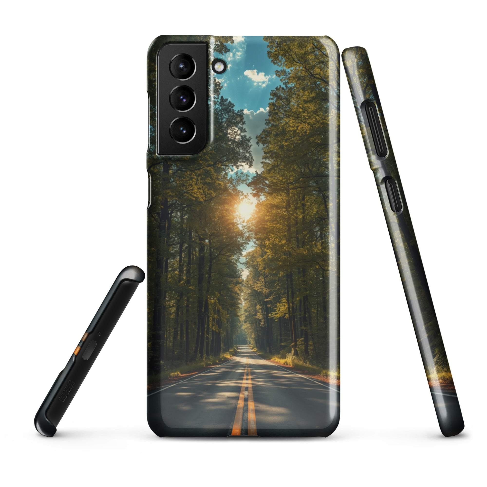Cover Samsung Resistente – Compatibile con Ricarica Wireless – Design Green Road-Biiply