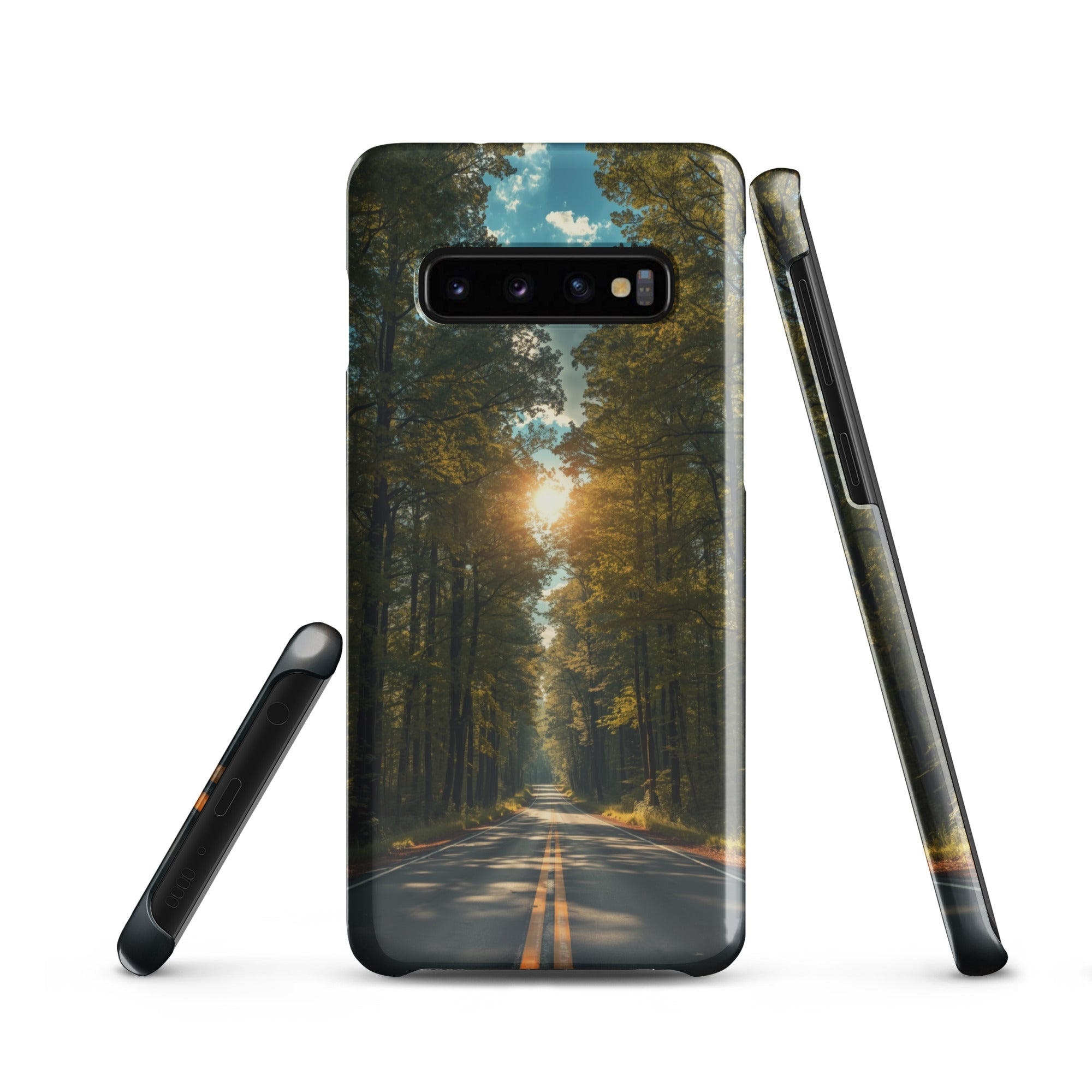 Cover Samsung Resistente – Compatibile con Ricarica Wireless – Design Green Road-Biiply