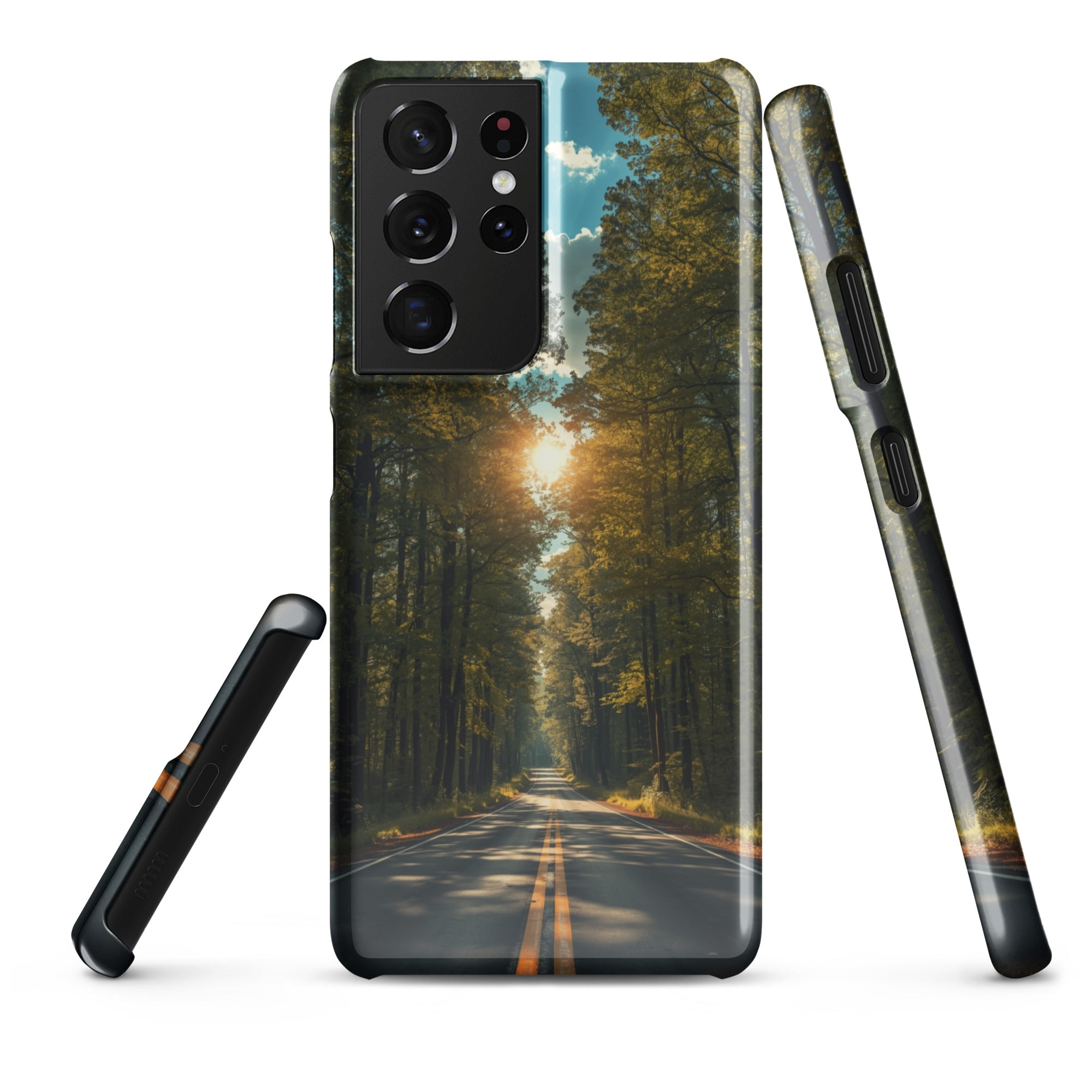 Cover Samsung Resistente – Compatibile con Ricarica Wireless – Design Green Road-Biiply
