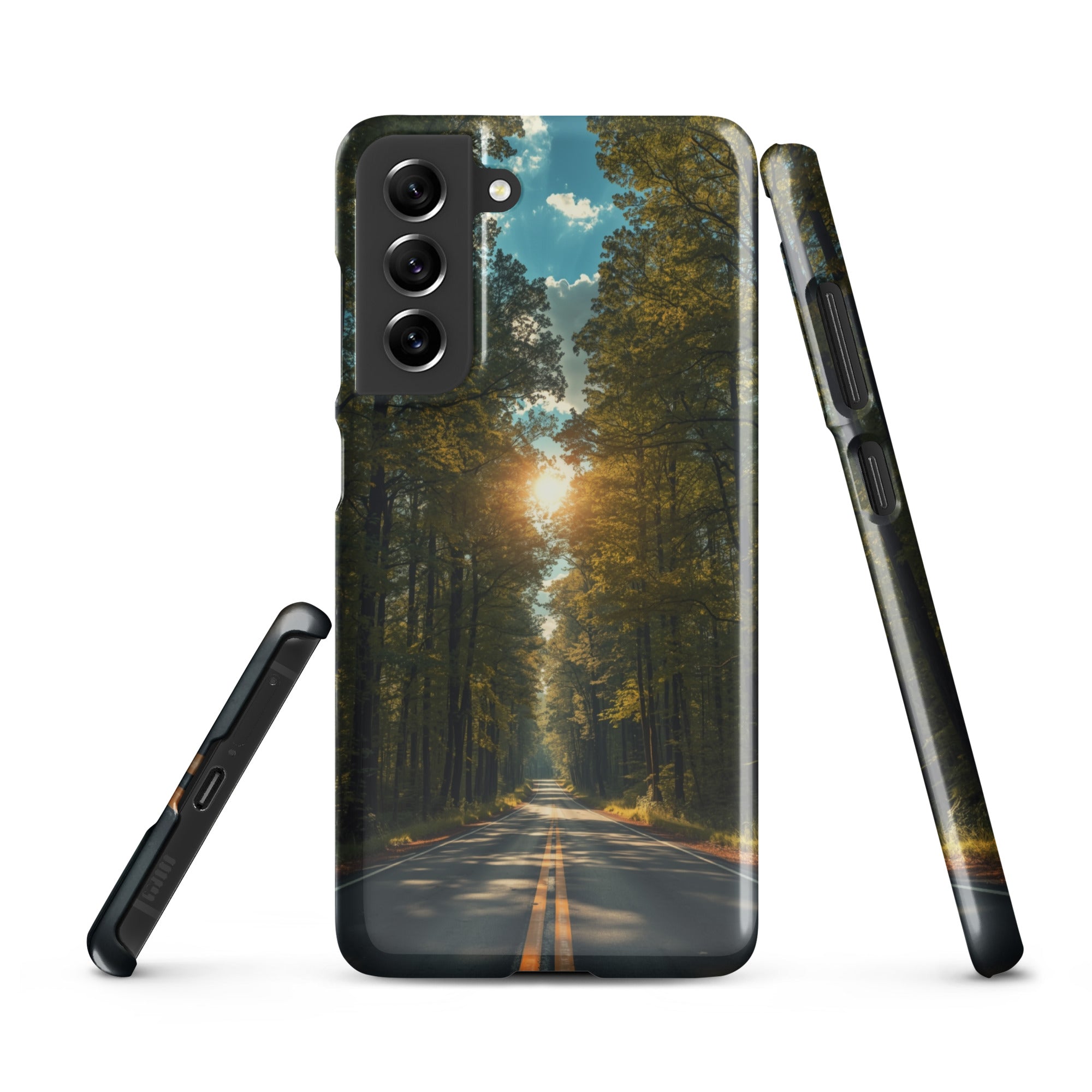 Cover Samsung Resistente – Compatibile con Ricarica Wireless – Design Green Road-Biiply