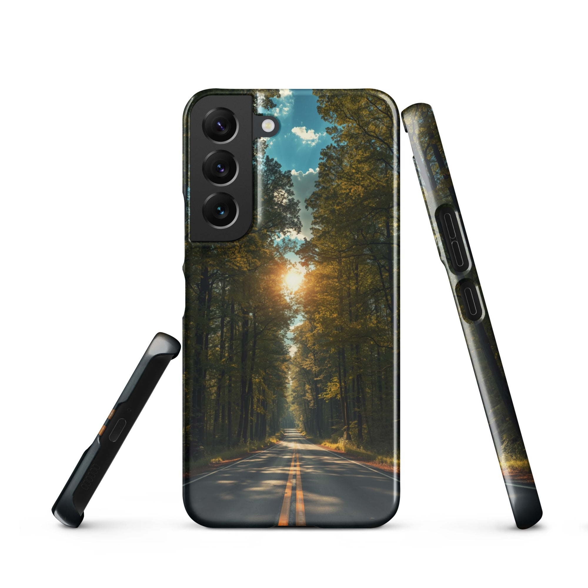Cover Samsung Resistente – Compatibile con Ricarica Wireless – Design Green Road-Biiply