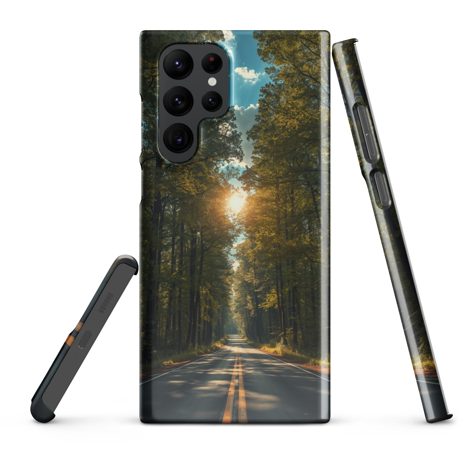 Cover Samsung Resistente – Compatibile con Ricarica Wireless – Design Green Road-Biiply