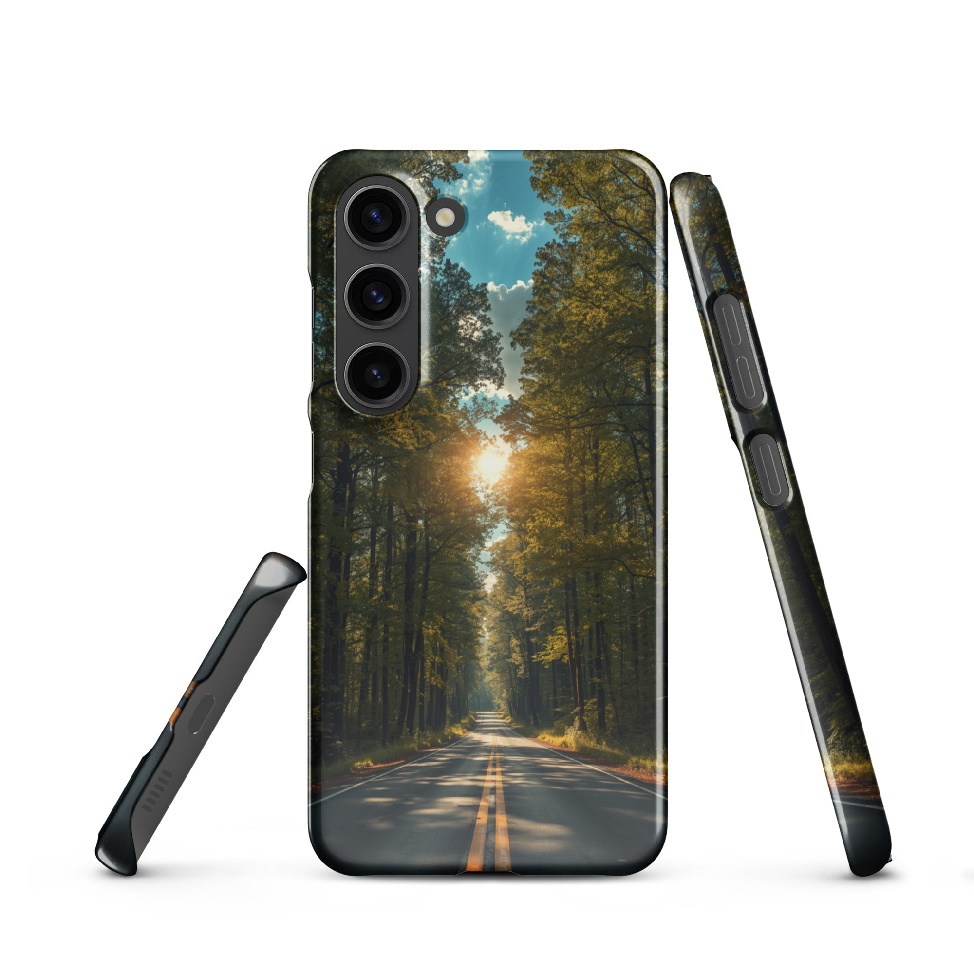 Cover Samsung Resistente – Compatibile con Ricarica Wireless – Design Green Road-Biiply