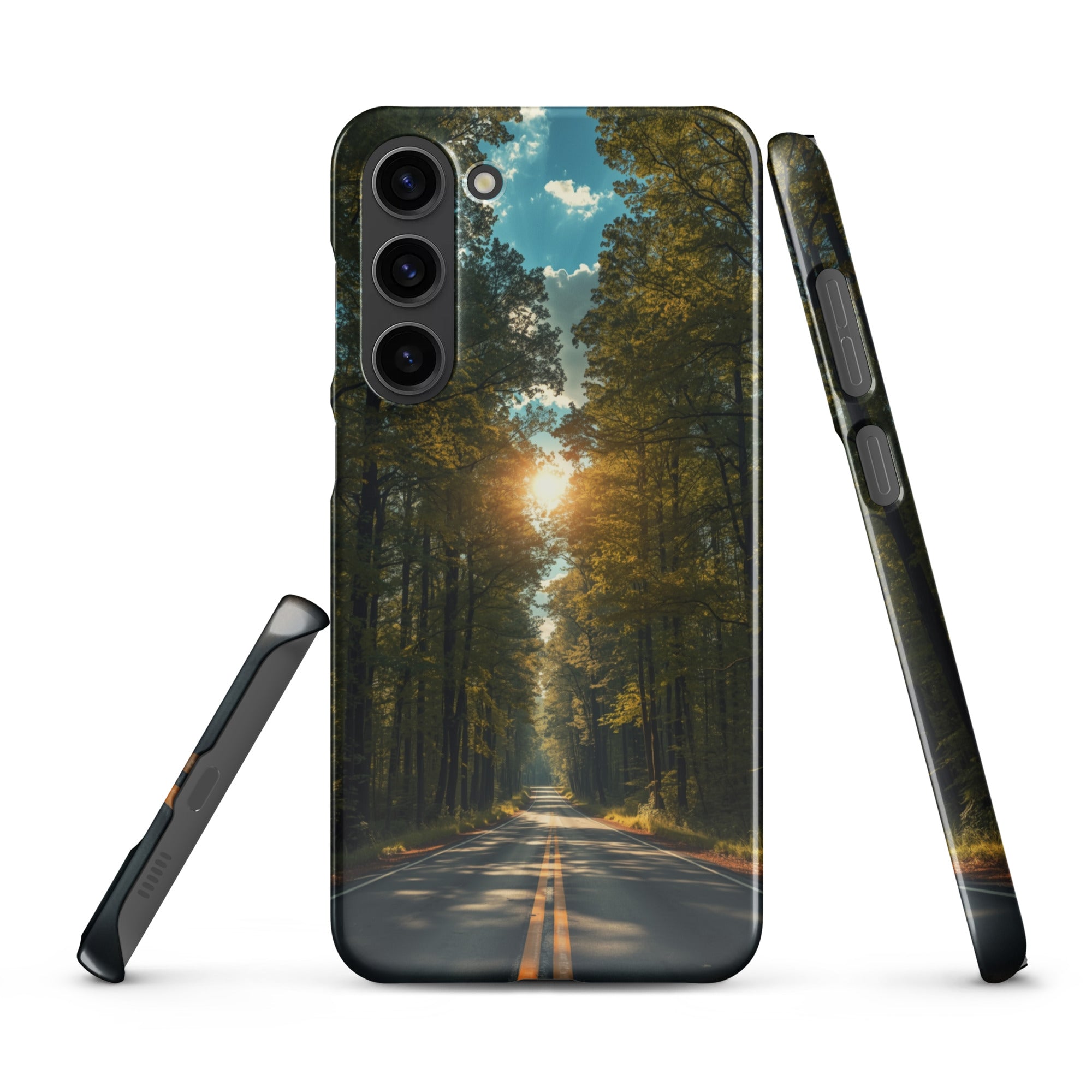 Cover Samsung Resistente – Compatibile con Ricarica Wireless – Design Green Road-Biiply