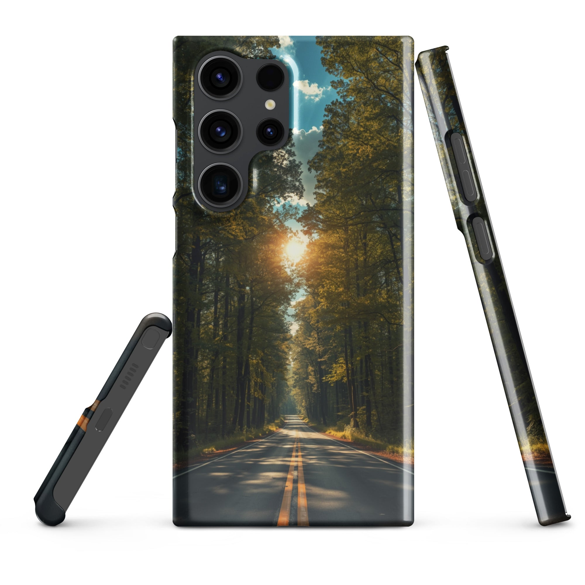 Cover Samsung Resistente – Compatibile con Ricarica Wireless – Design Green Road-Biiply