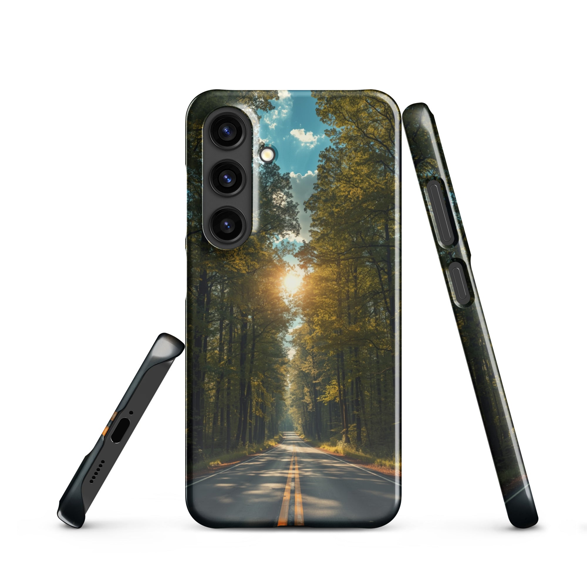 Cover Samsung Resistente – Compatibile con Ricarica Wireless – Design Green Road-Biiply