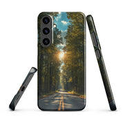 Cover Samsung Resistente – Compatibile con Ricarica Wireless – Design Green Road-Biiply
