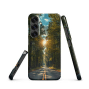 Cover Samsung Resistente – Compatibile con Ricarica Wireless – Design Green Road-Biiply