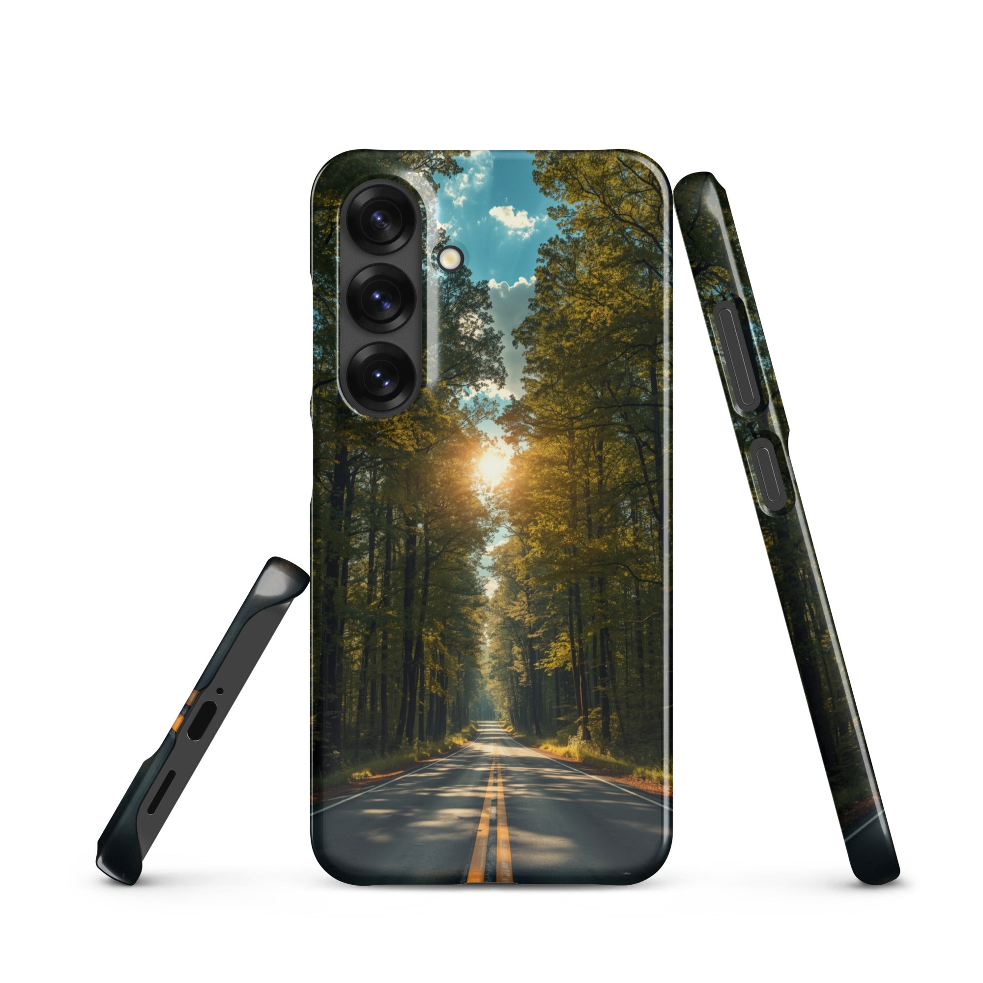 Cover Samsung Resistente – Compatibile con Ricarica Wireless – Design Green Road-Biiply