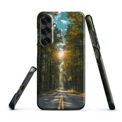 Cover Samsung Resistente – Compatibile con Ricarica Wireless – Design Green Road-Biiply