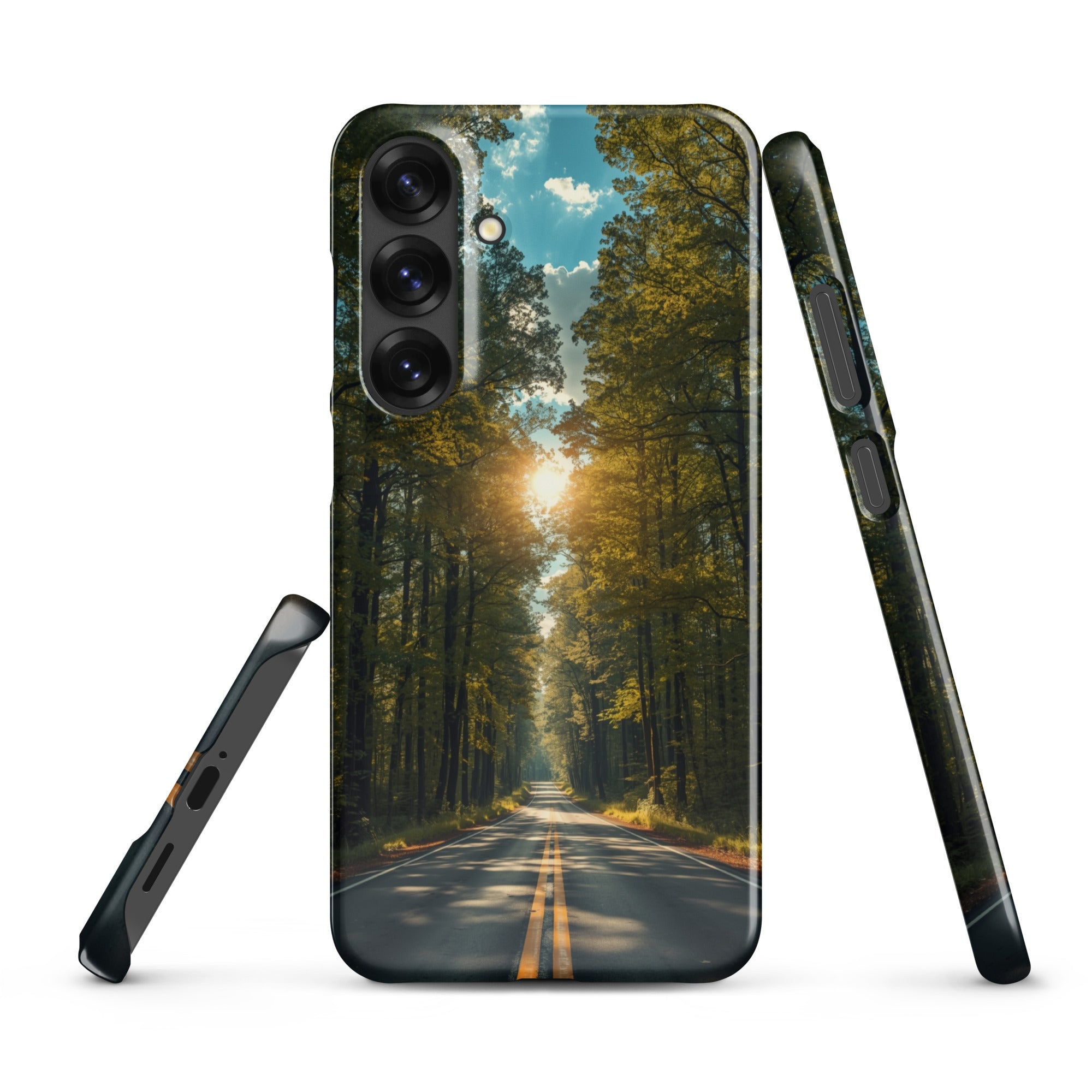 Cover Samsung Resistente – Compatibile con Ricarica Wireless – Design Green Road-Biiply