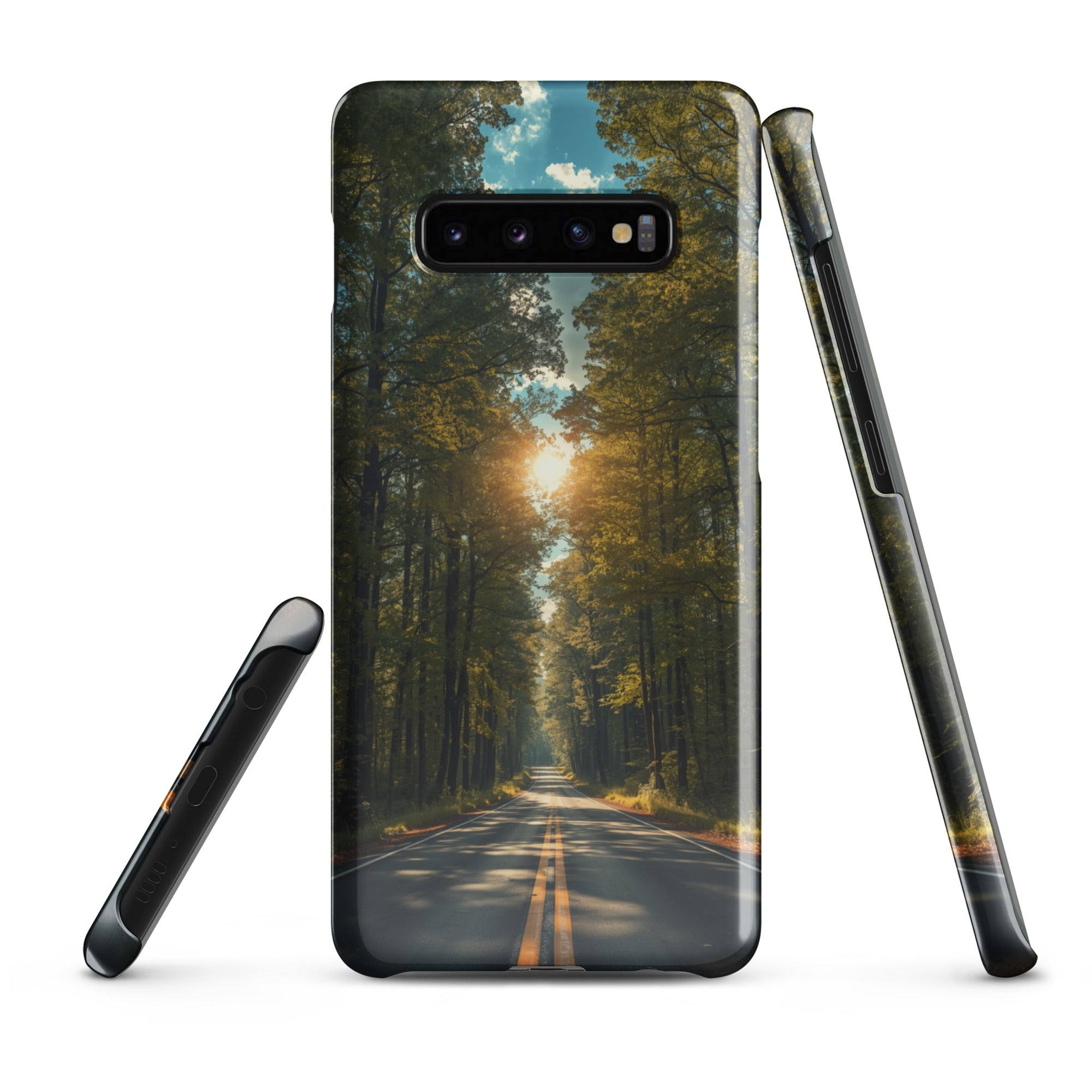 Cover Samsung Resistente – Compatibile con Ricarica Wireless – Design Green Road-Biiply