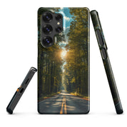 Cover Samsung Resistente – Compatibile con Ricarica Wireless – Design Green Road-Biiply