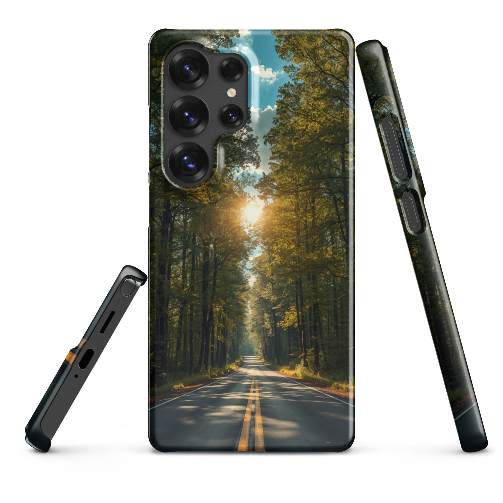 Cover Samsung Resistente – Compatibile con Ricarica Wireless – Design Green Road-Biiply