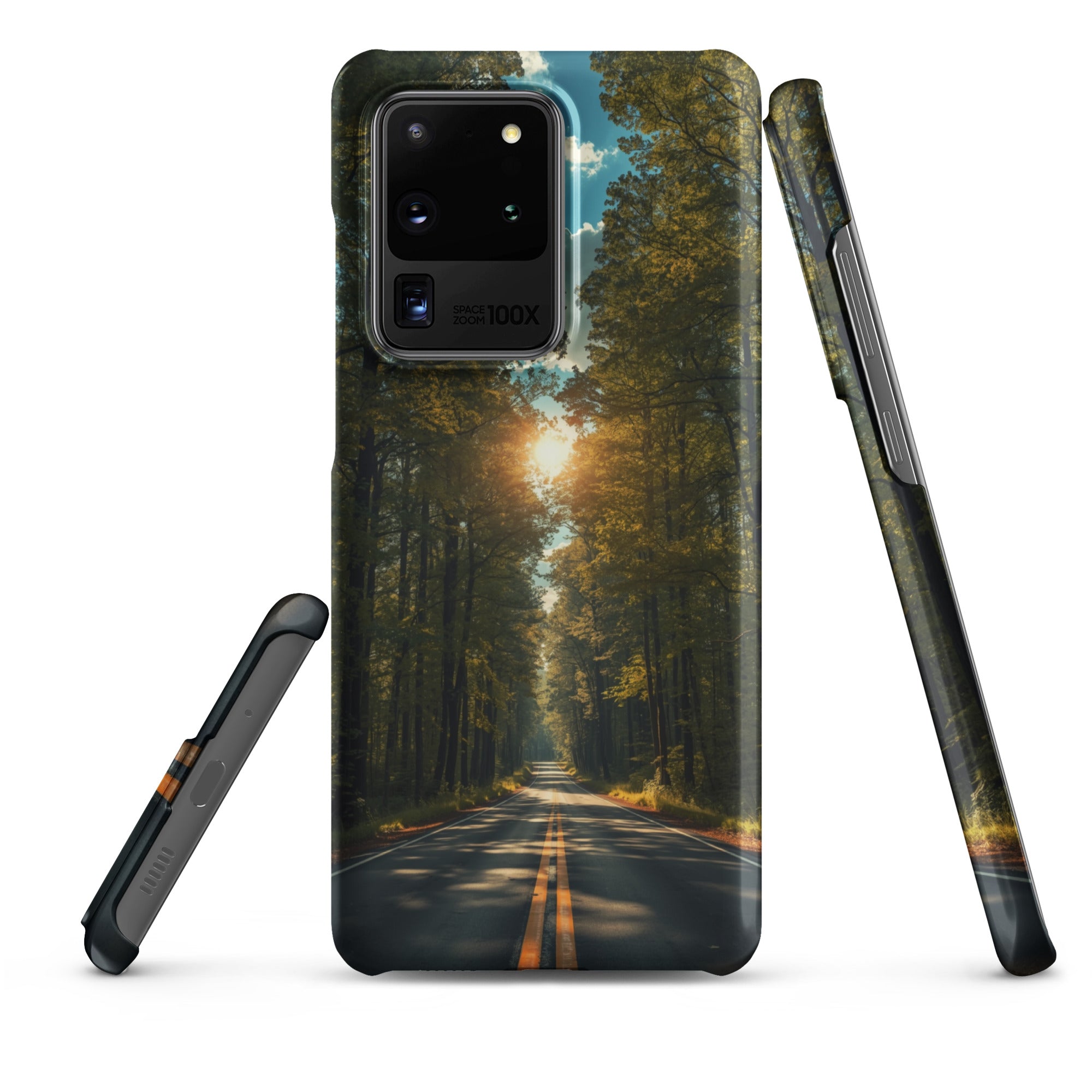 Cover Samsung Resistente – Compatibile con Ricarica Wireless – Design Green Road-Biiply