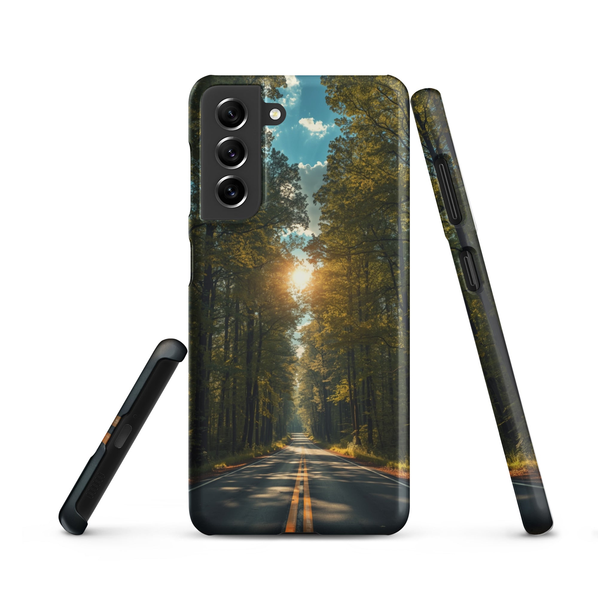 Cover Samsung Resistente – Compatibile con Ricarica Wireless – Design Green Road-Biiply