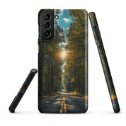 Cover Samsung Resistente – Compatibile con Ricarica Wireless – Design Green Road-Biiply