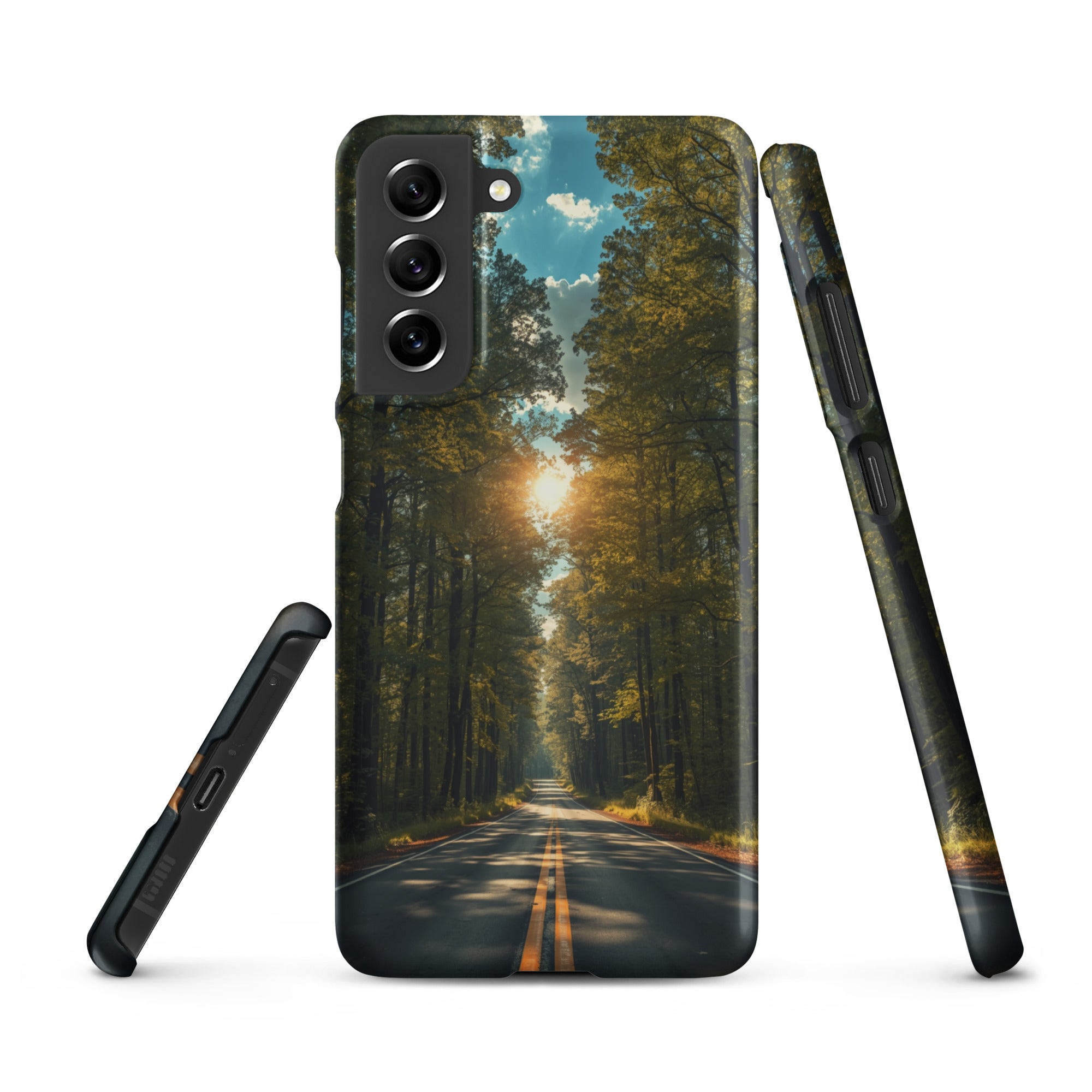 Cover Samsung Resistente – Compatibile con Ricarica Wireless – Design Green Road-Biiply