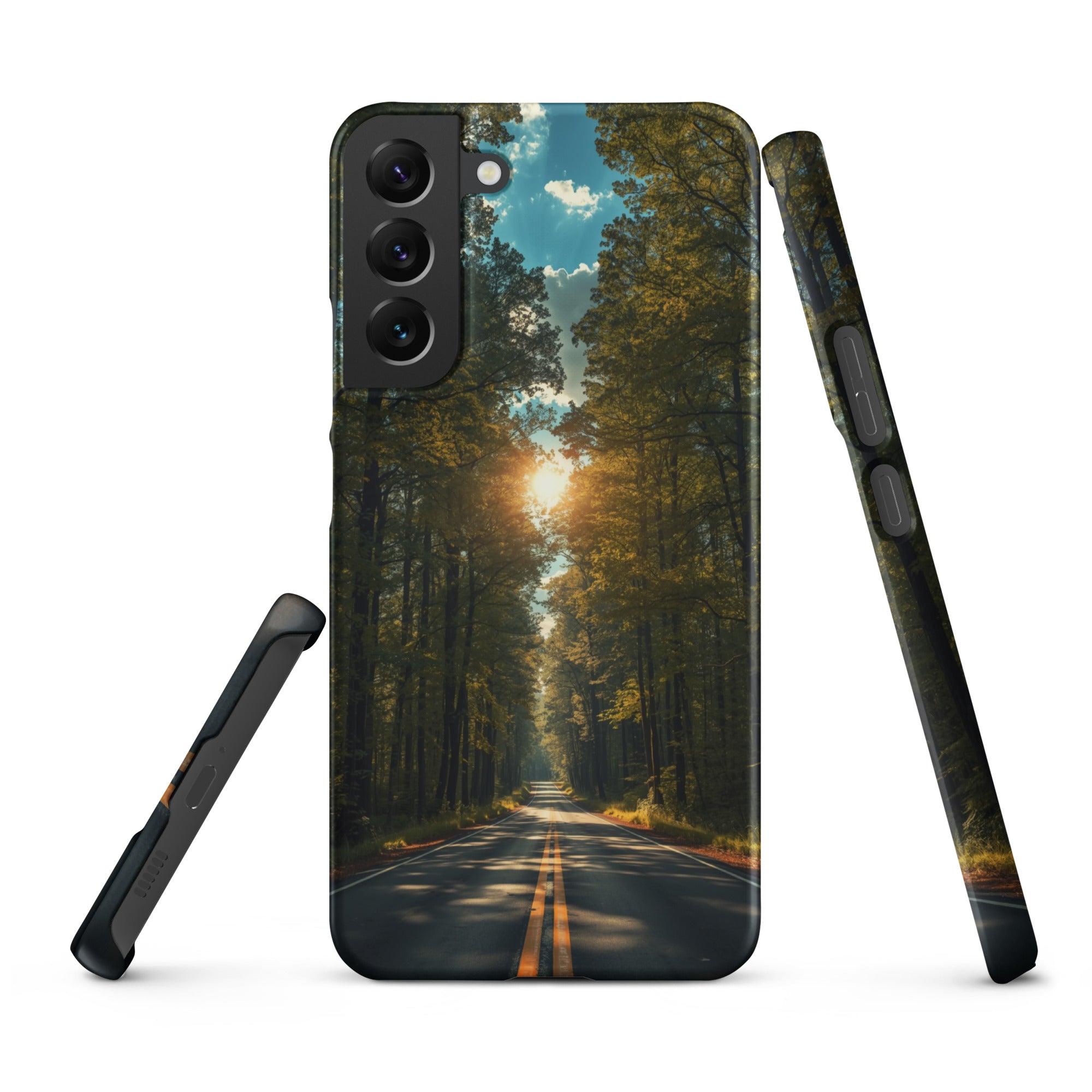 Cover Samsung Resistente – Compatibile con Ricarica Wireless – Design Green Road-Biiply