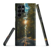 Cover Samsung Resistente – Compatibile con Ricarica Wireless – Design Green Road-Biiply