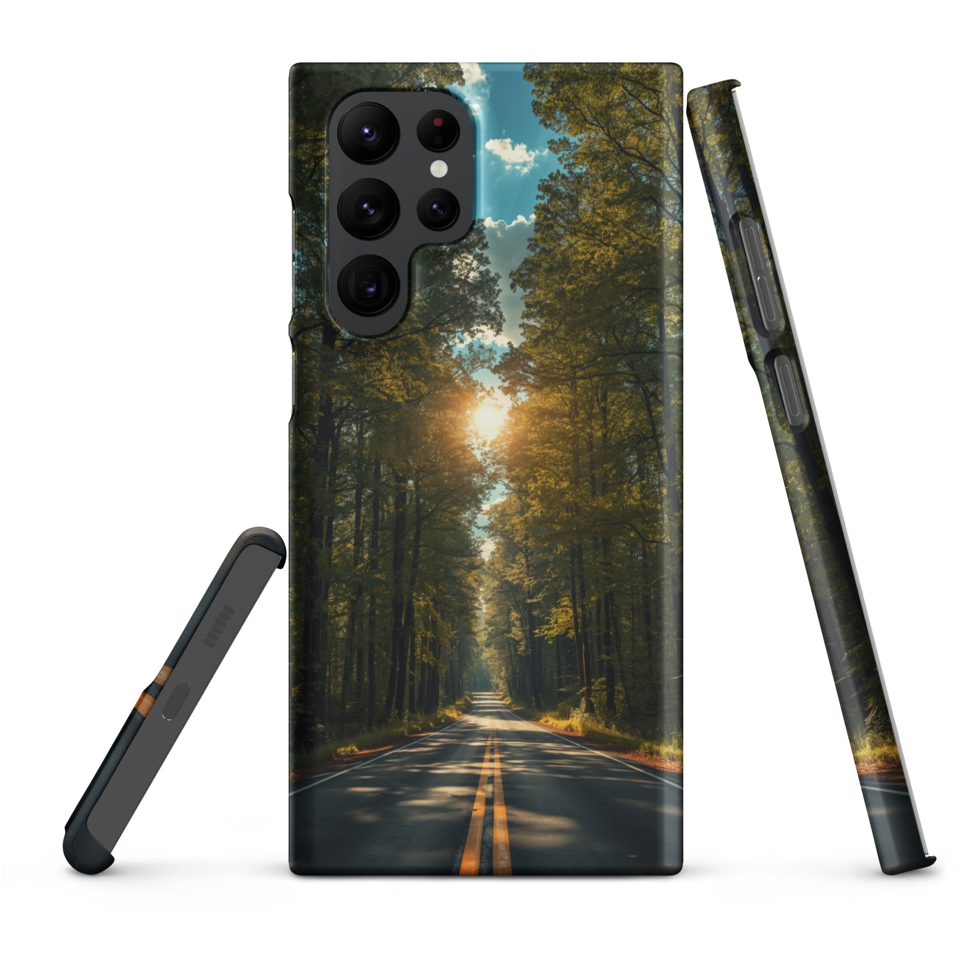 Cover Samsung Resistente – Compatibile con Ricarica Wireless – Design Green Road-Biiply