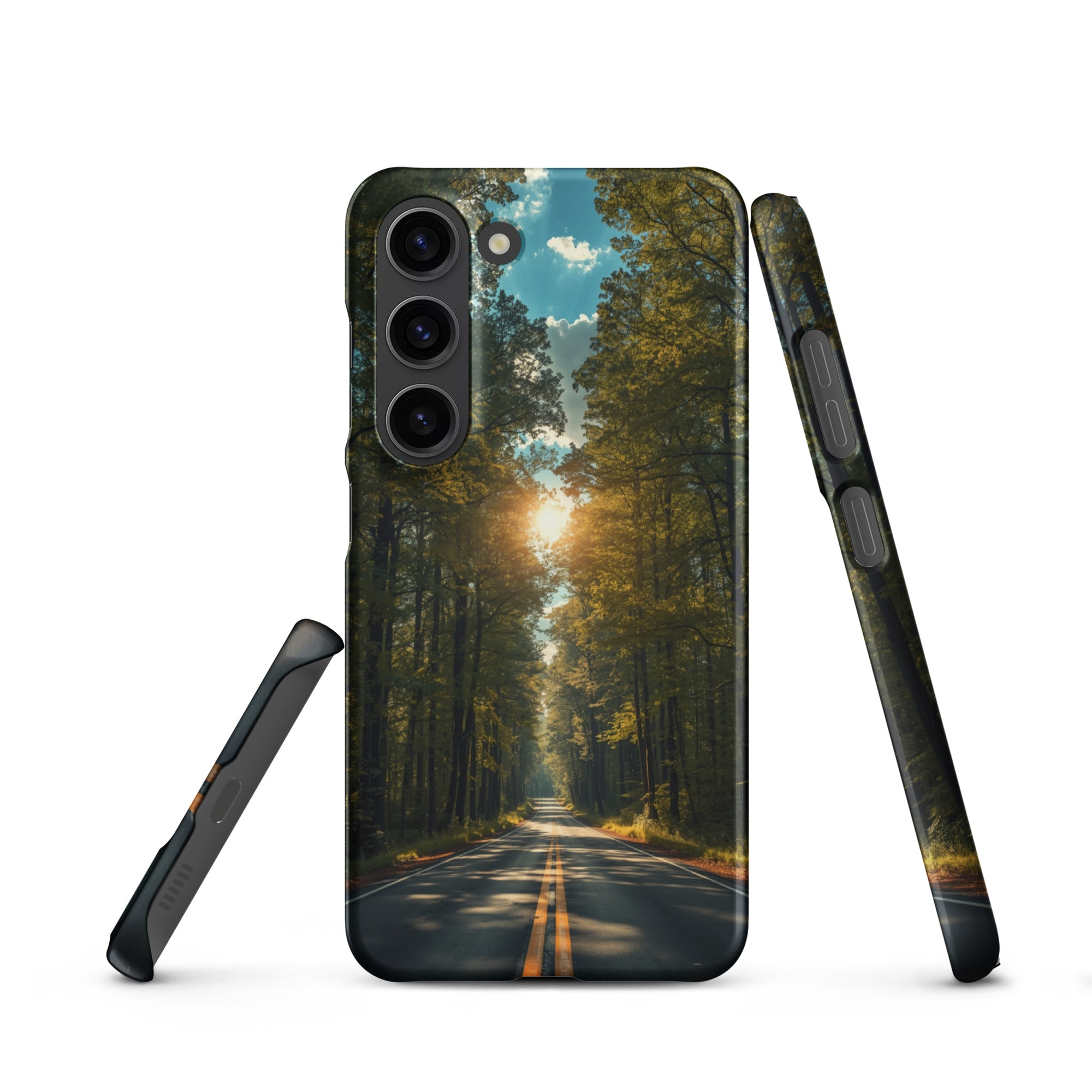 Cover Samsung Resistente – Compatibile con Ricarica Wireless – Design Green Road-Biiply