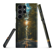 Cover Samsung Resistente – Compatibile con Ricarica Wireless – Design Green Road-Biiply