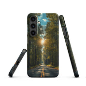 Cover Samsung Resistente – Compatibile con Ricarica Wireless – Design Green Road-Biiply
